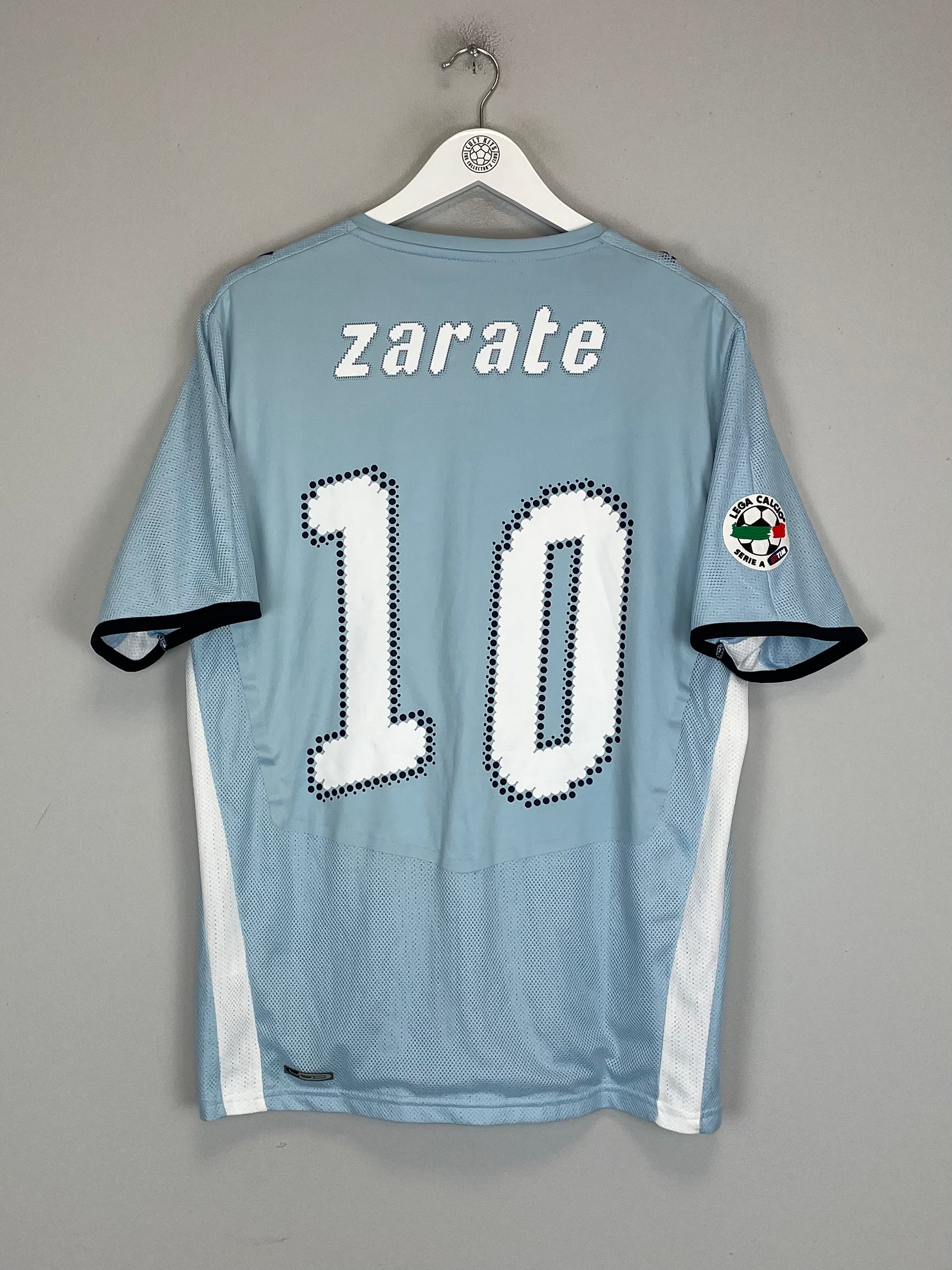 Shop 2008/09 LAZIO ZARATE #10 *MATCH ISSUE* HOME SHIRT (L) PUMA, classic football shirts, vintage football shirts & retro soccer jerseys at Cult Kits