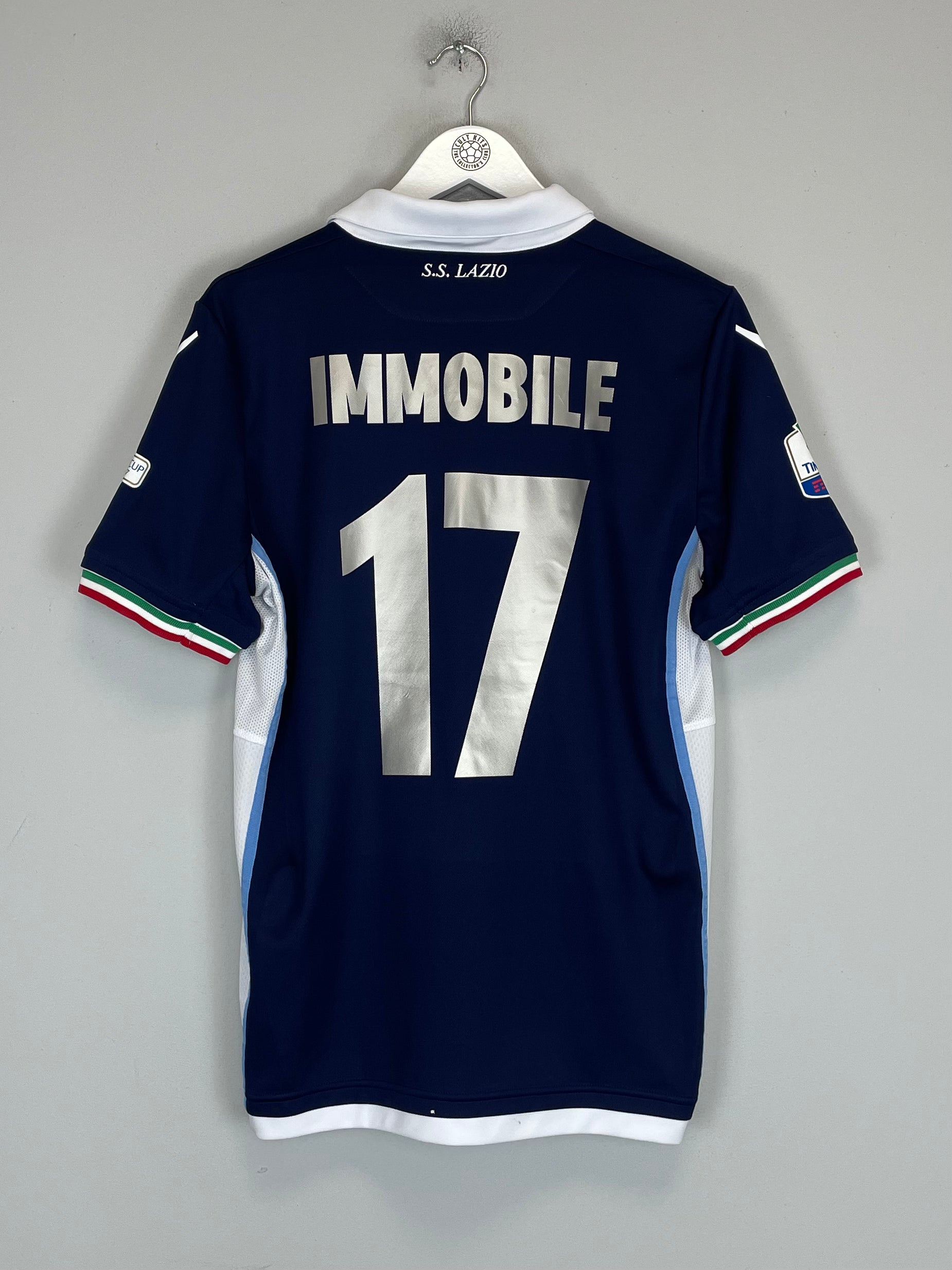 Shop 2016/17 LAZIO IMMOBILE #17 COPPA ITALIA FINAL *MATCH ISSUE* AWAY SHIRT (M) MACRON, classic football shirts, vintage football shirts & retro soccer jerseys at Cult Kits