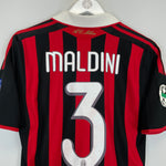 Shop 2009/10 AC MILAN MALDINI #3 *TRIBUTE* HOME SHIRT (S) ADIDAS, classic football shirts, vintage football shirts & retro soccer jerseys at Cult Kits