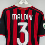 Shop 2009/10 AC MILAN MALDINI #3 *TRIBUTE* HOME SHIRT (S) ADIDAS, classic football shirts, vintage football shirts & retro soccer jerseys at Cult Kits