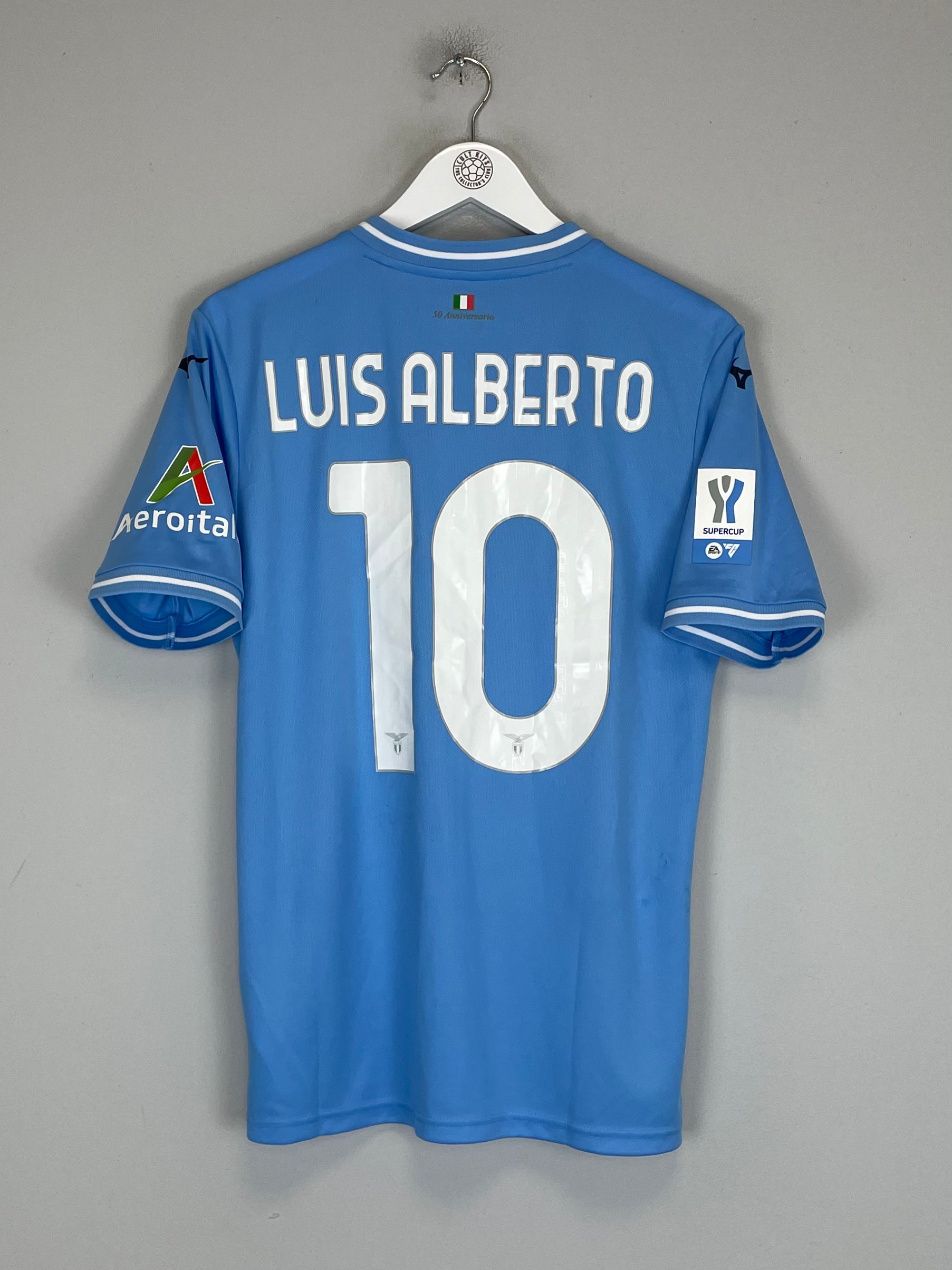 Shop 2023/24 LAZIO LUIS ALBERTO #10 *MATCH ISSUE* HOME SHIRT (M) MIZUNO, classic football shirts, vintage football shirts & retro soccer jerseys at Cult Kits