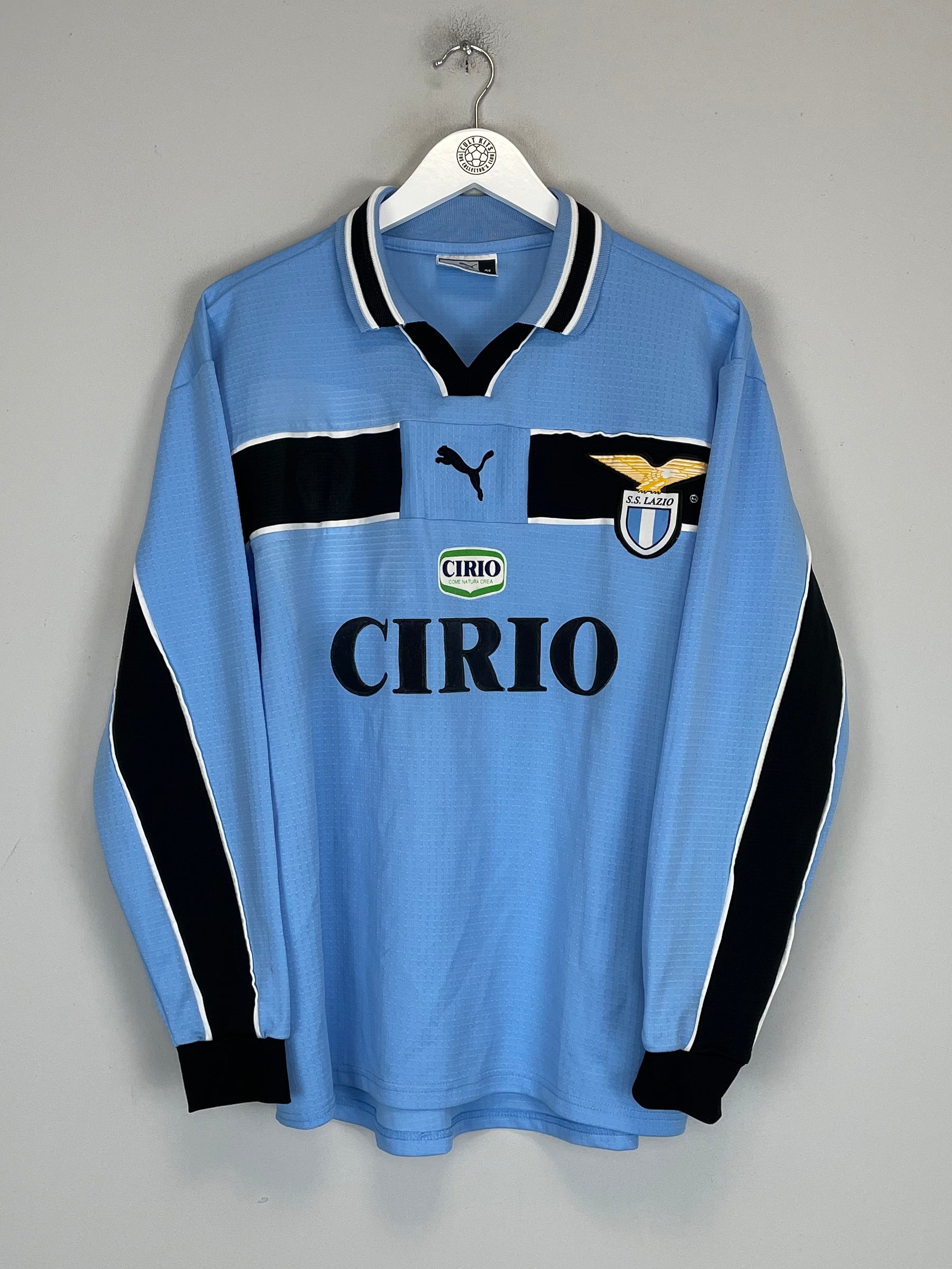 Shop 1998/00 LAZIO #9 L/S HOME SHIRT (M) PUMA, classic football shirts, vintage football shirts & retro soccer jerseys at Cult Kits