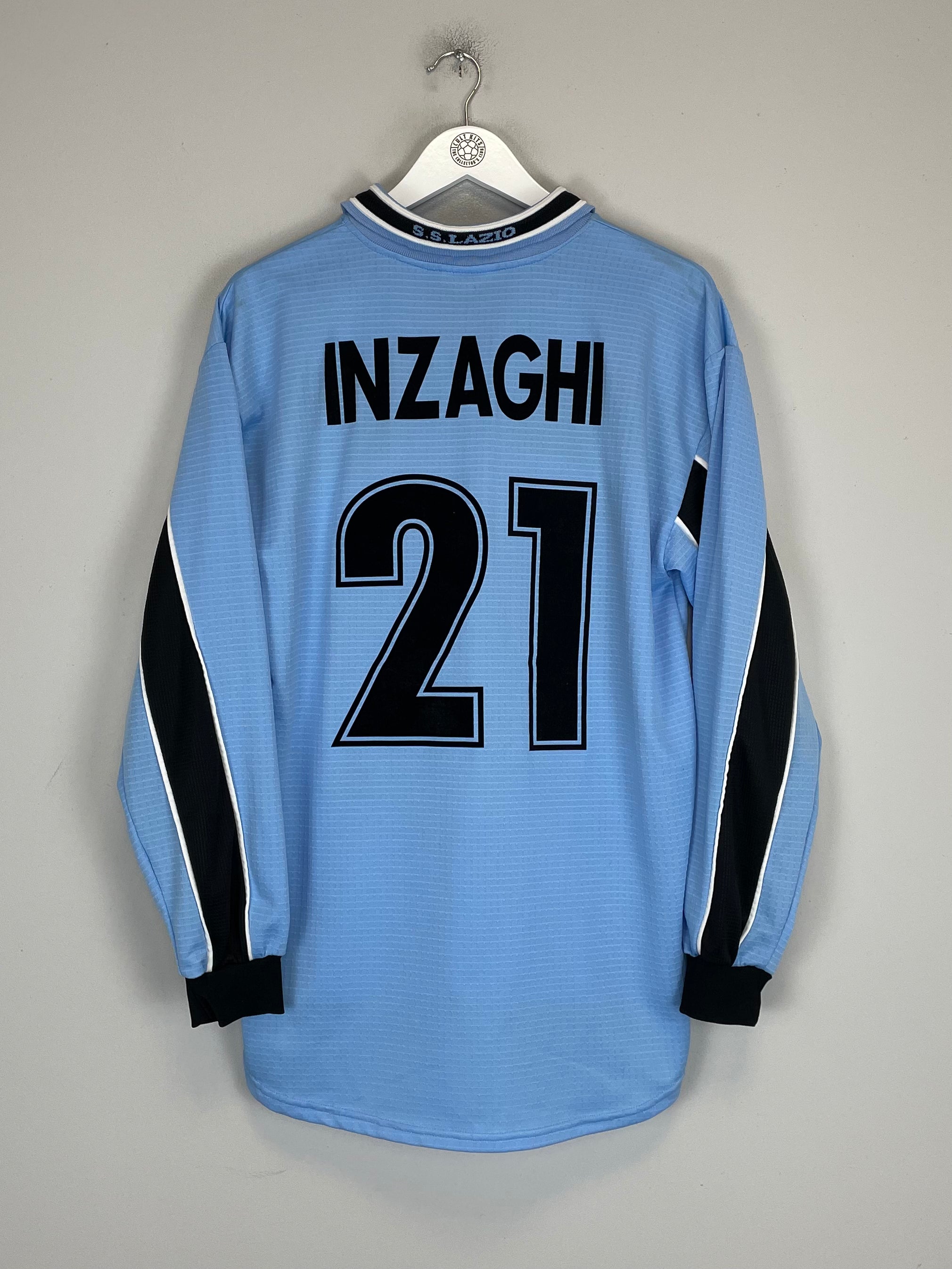Shop 1998/00 LAZIO INZAGHI #21 L/S HOME SHIRT (L) PUMA, classic football shirts, vintage football shirts & retro soccer jerseys at Cult Kits