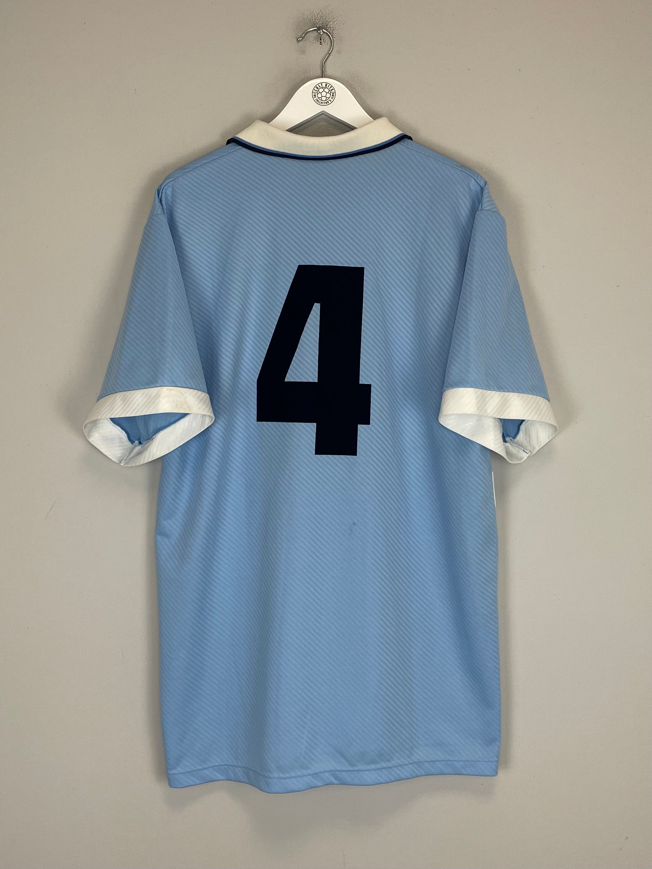 Shop 1993/95 LAZIO #4 *MATCH ISSUE* HOME SHIRT (XL) UMBRO, classic football shirts, vintage football shirts & retro soccer jerseys at Cult Kits