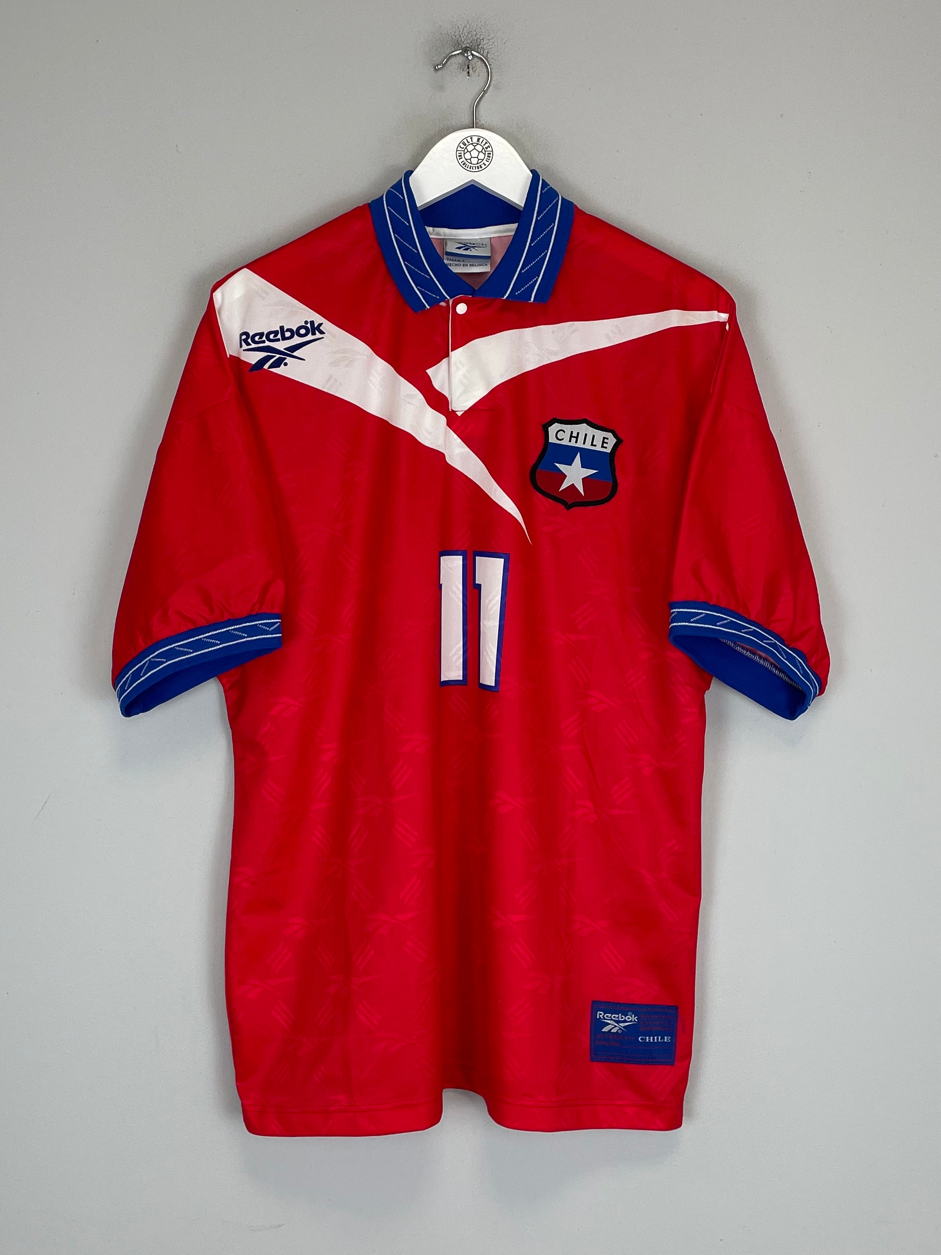 Shop 1997/99 CHILE SALAS #11 HOME SHIRT (L) REEBOK, classic football shirts, vintage football shirts & retro soccer jerseys at Cult Kits