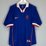 Shop 1998/00 NETHERLANDS AWAY SHIRT (M) NIKE, classic football shirts, vintage football shirts & retro soccer jerseys at Cult Kits
