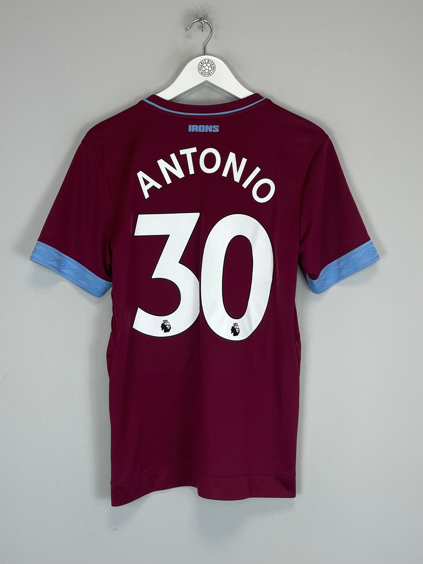 Shop 2018/19 WEST HAM ANTONIO #30 HOME SHIRT (M) UMBRO, classic football shirts, vintage football shirts & retro soccer jerseys at Cult Kits