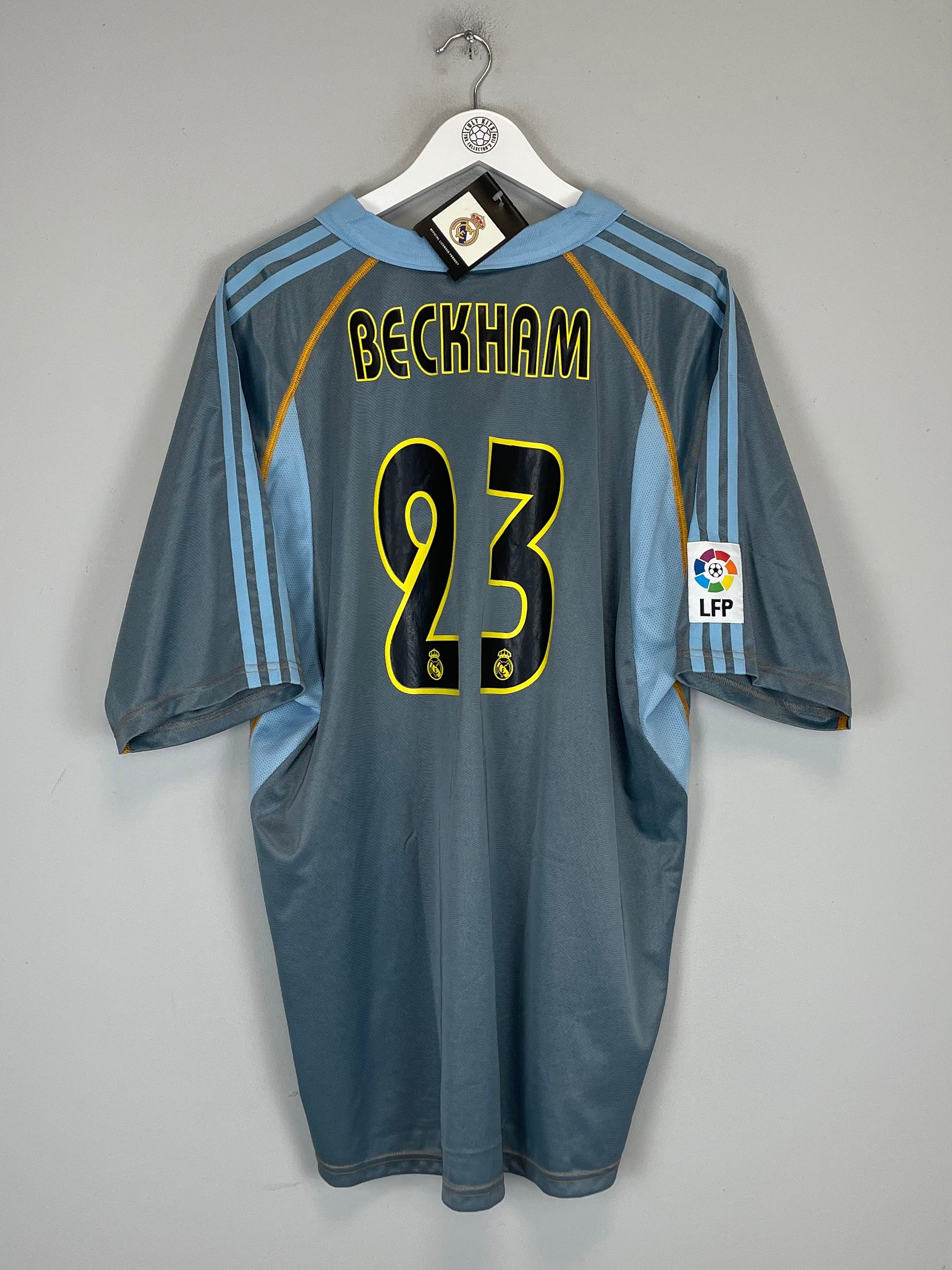 Shop 2003/04 REAL MADRID BECKHAM #23 *BNWT* THIRD SHIRT (XL) ADIDAS, classic football shirts, vintage football shirts & retro soccer jerseys at Cult Kits