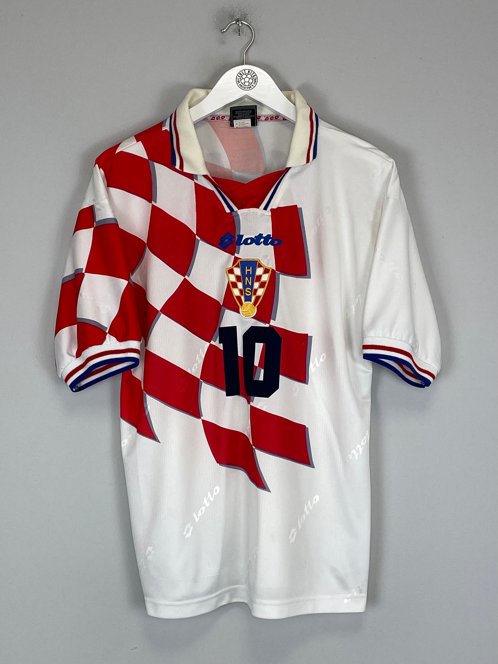 Shop 1998/01 CROATIA BOBAN #10 HOME SHIRT (M) LOTTO, classic football shirts, vintage football shirts & retro soccer jerseys at Cult Kits