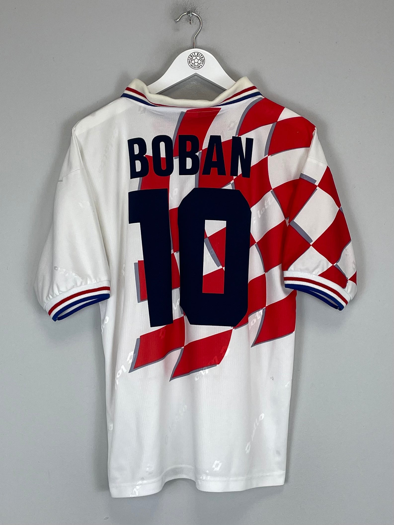 Shop 1998/01 CROATIA BOBAN #10 HOME SHIRT (M) LOTTO, classic football shirts, vintage football shirts & retro soccer jerseys at Cult Kits