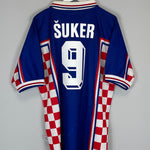 Shop 1998/00 CROATIA SUKER #9 AWAY SHIRT (XL) LOTTO, classic football shirts, vintage football shirts & retro soccer jerseys at Cult Kits