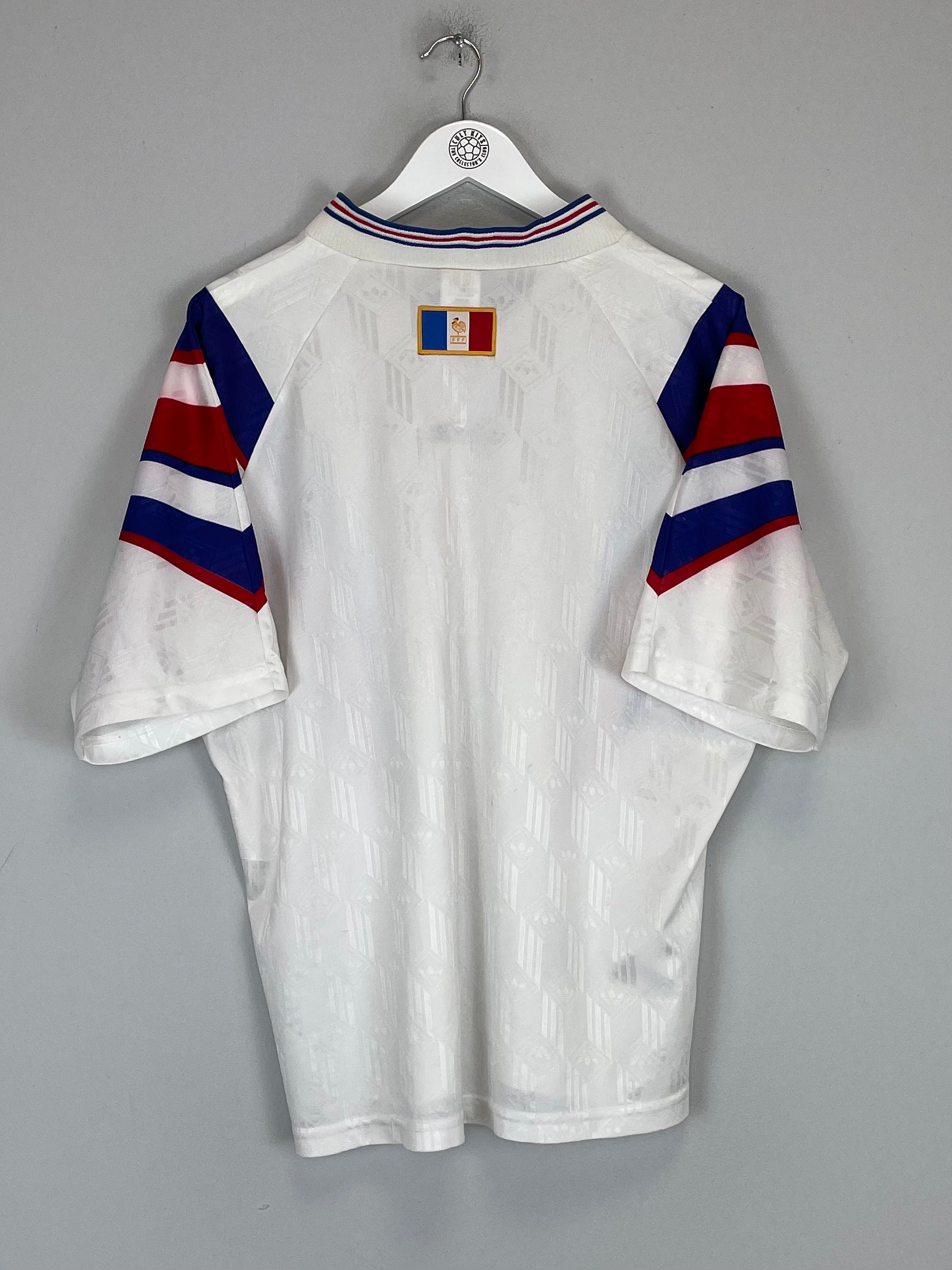 Shop 1996/98 FRANCE AWAY SHIRT (L) ADIDAS, classic football shirts, vintage football shirts & retro soccer jerseys at Cult Kits