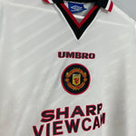 Shop 1996/97 MANCHESTER UNITED CANTONA #7 AWAY SHIRT (XXL) UMBRO, classic football shirts, vintage football shirts & retro soccer jerseys at Cult Kits