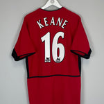 Shop 2002/04 MANCHESTER UNITED KEANE #16 HOME SHIRT (M) NIKE, classic football shirts, vintage football shirts & retro soccer jerseys at Cult Kits