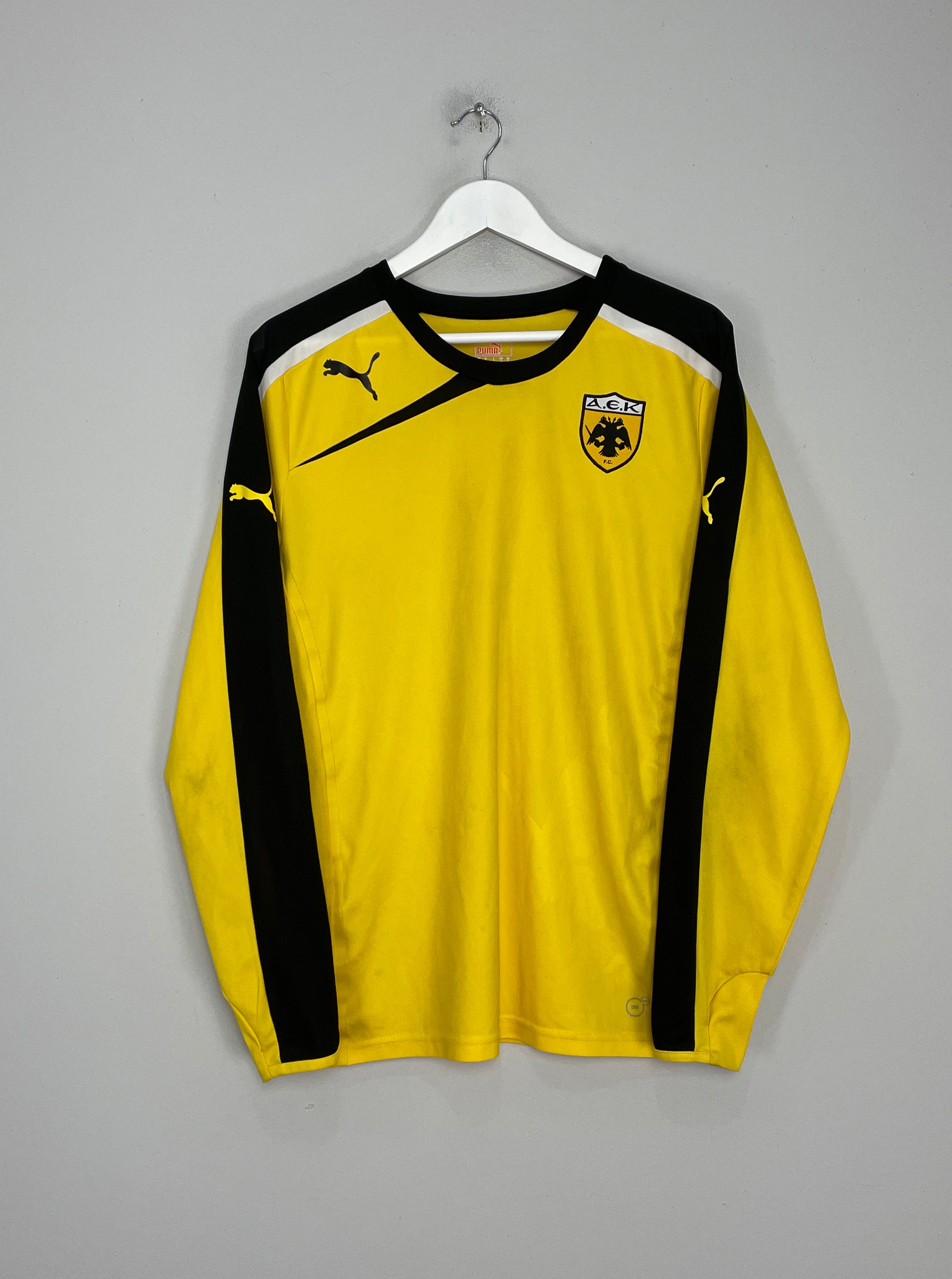 Shop 2013/14 AEK ATHENS KONSTANTINOS #4 L/S HOME SHIRT (L) PUMA, classic football shirts, vintage football shirts & retro soccer jerseys at Cult Kits
