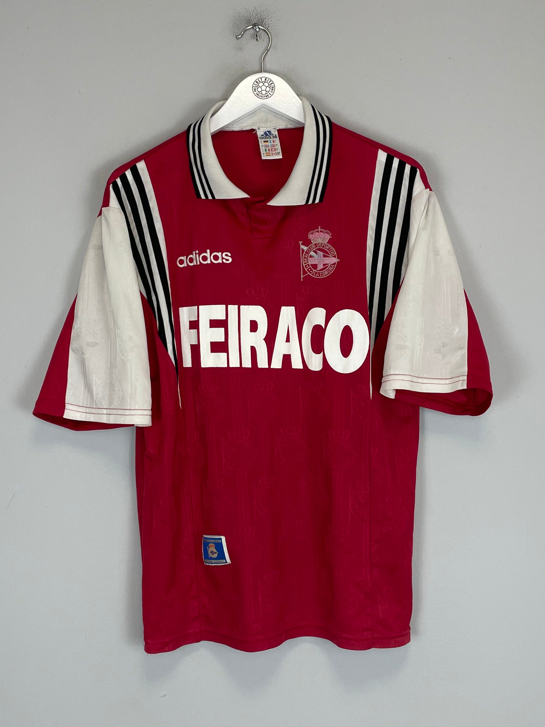Shop 1997/98 DEPORTIVO LA CORUNA AWAY SHIRT (L) ADIDAS, classic football shirts, vintage football shirts & retro soccer jerseys at Cult Kits
