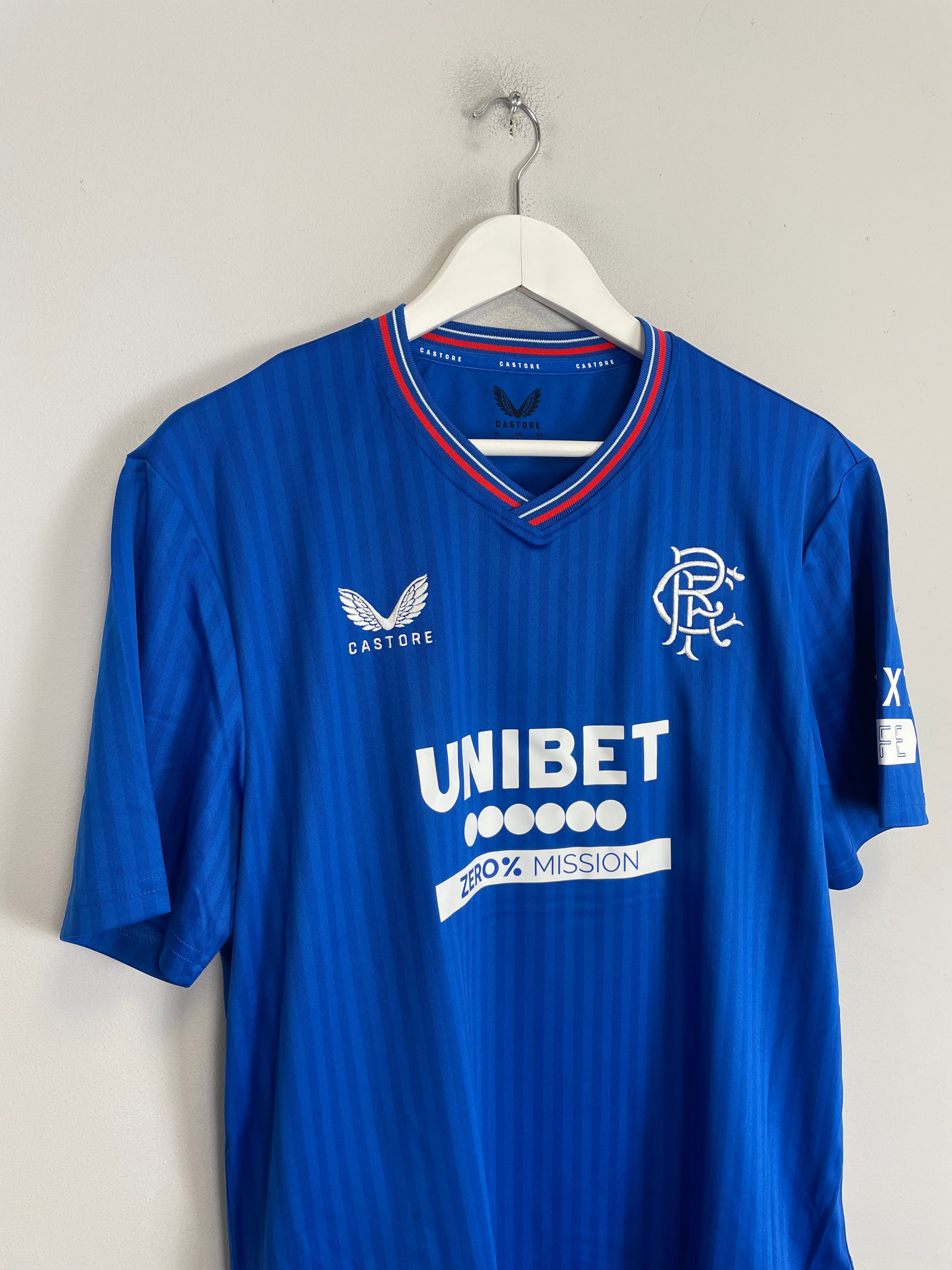 Shop 2023/24 Rangers *BNWOT* Home Shirt (Multiple Sizes) Castore, classic football shirts, vintage football shirts & retro soccer jerseys at Cult Kits