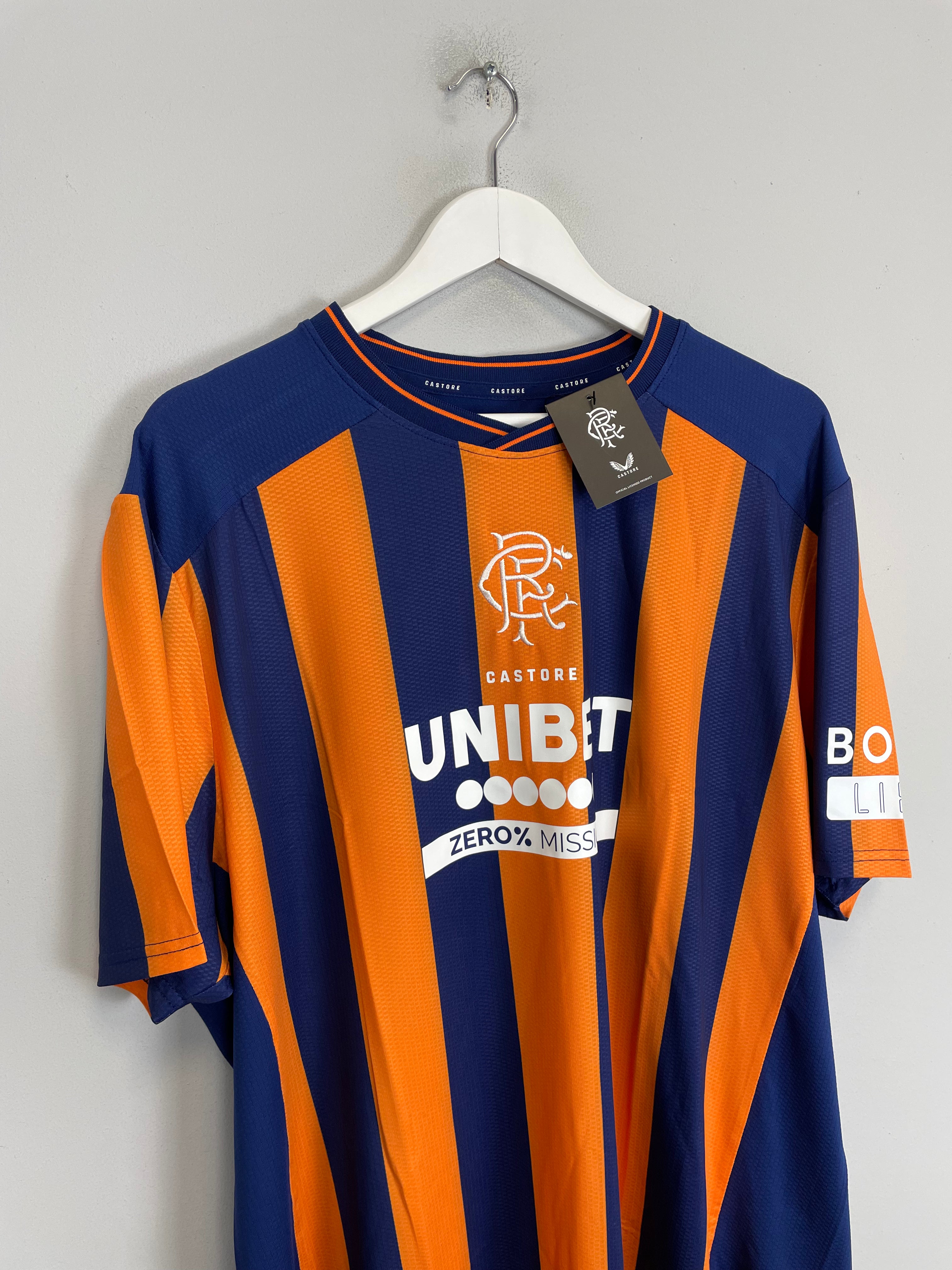 Shop 2023/24 Rangers *BNWT* Third Shirt (XXXL) Castore, classic football shirts, vintage football shirts & retro soccer jerseys at Cult Kits