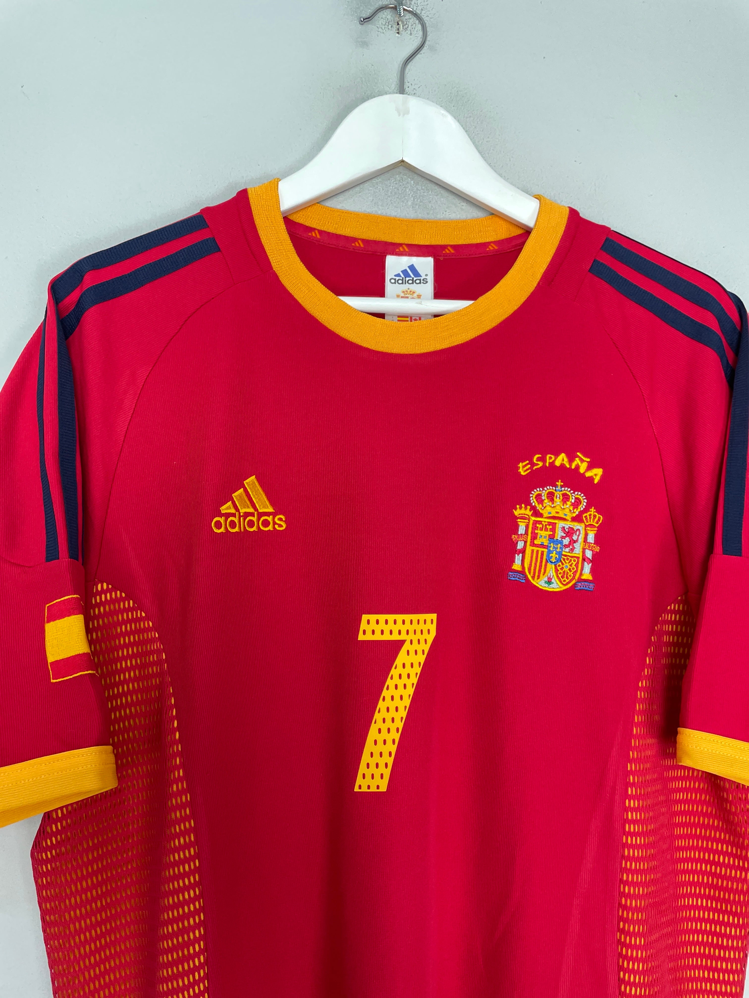 Shop 2002/04 SPAIN RAUL #7 HOME SHIRT (M) ADIDAS, classic football shirts, vintage football shirts & retro soccer jerseys at Cult Kits
