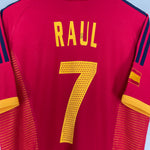 Shop 2002/04 SPAIN RAUL #7 HOME SHIRT (M) ADIDAS, classic football shirts, vintage football shirts & retro soccer jerseys at Cult Kits