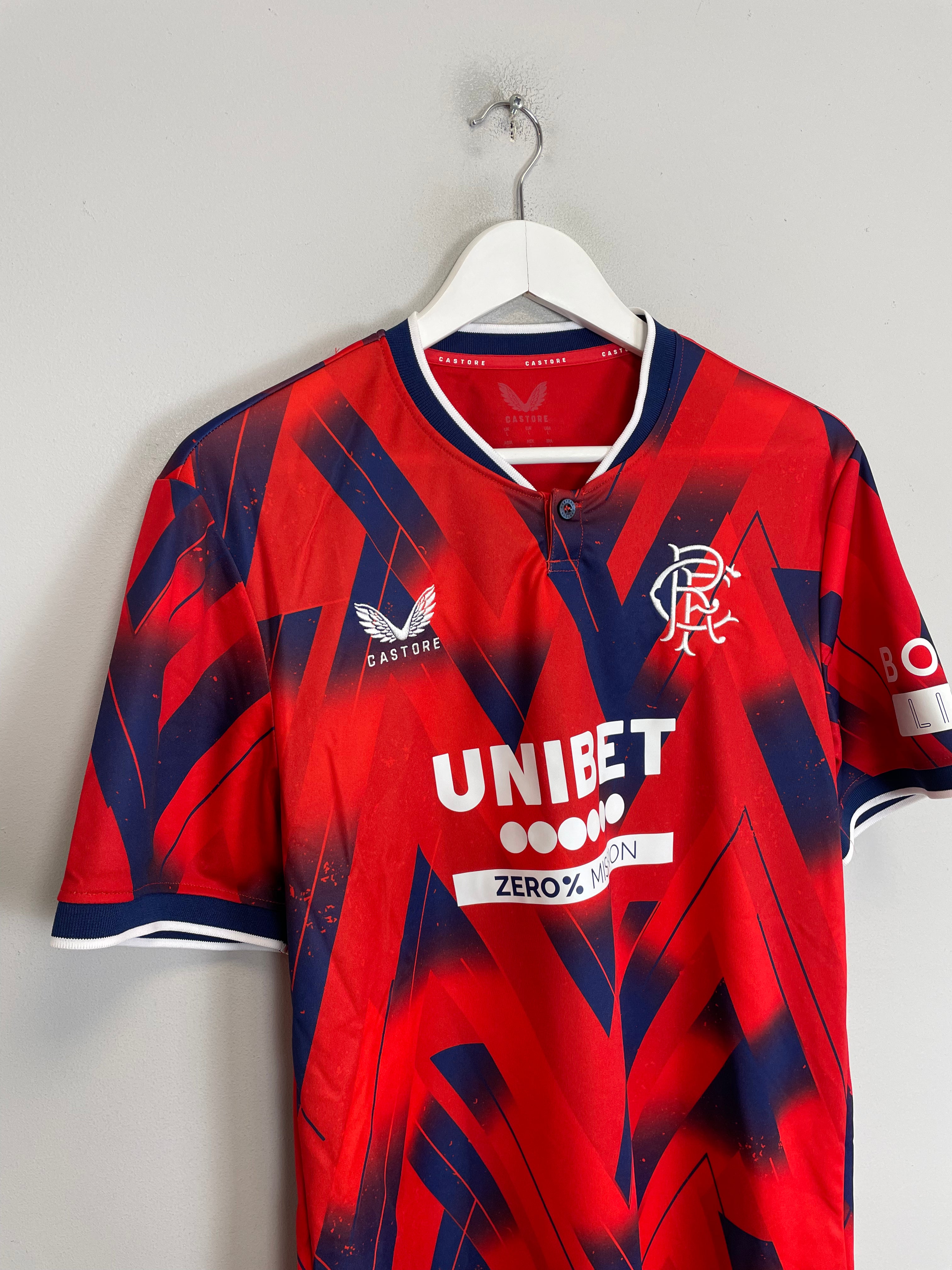 Shop 2023/24 Rangers *BNWOT* Fourth Shirt (Multiple Sizes) Castore, classic football shirts, vintage football shirts & retro soccer jerseys at Cult Kits
