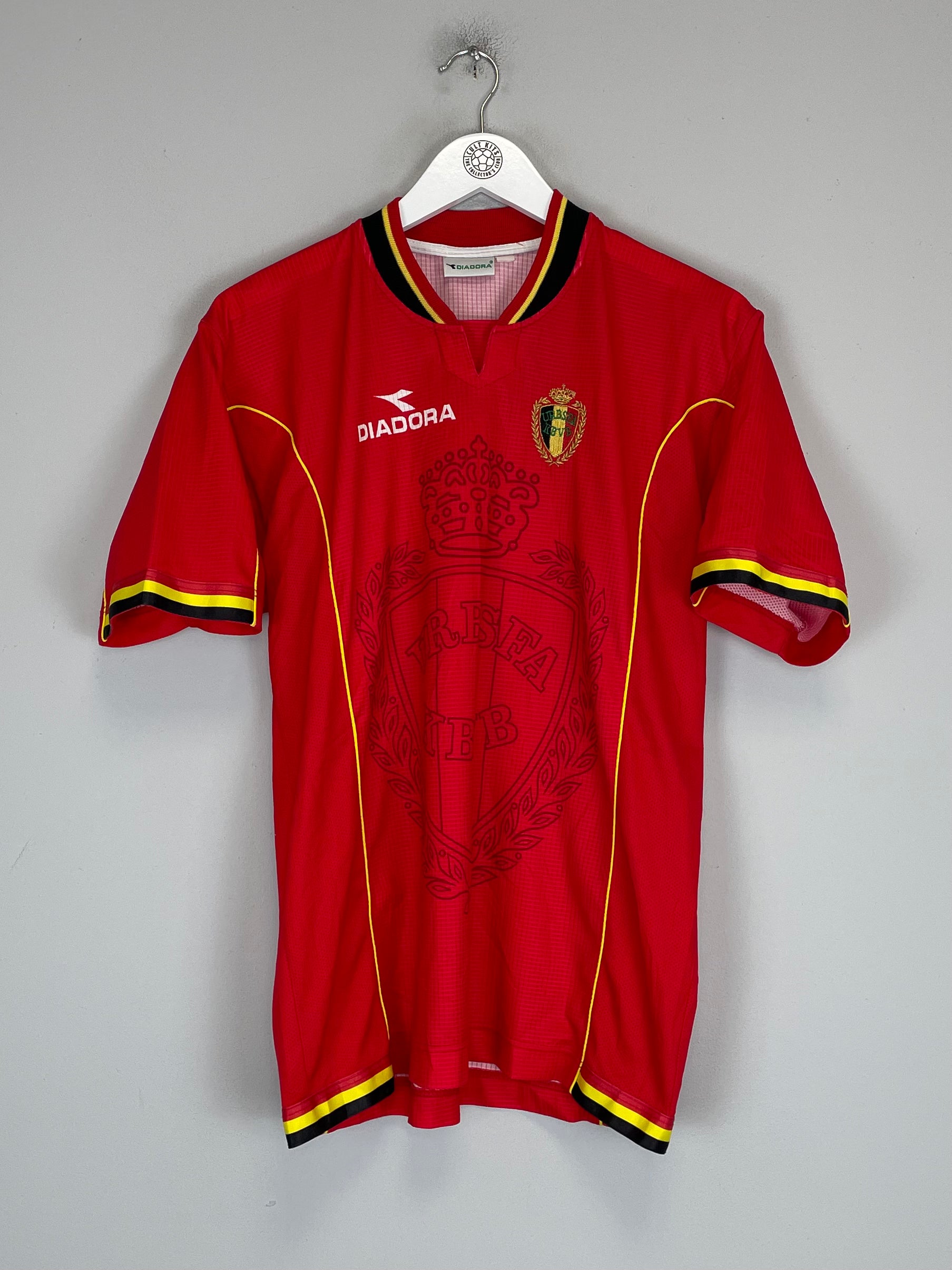 Shop 1997/98 BELGIUM HOME SHIRT (M) DIADORA, classic football shirts, vintage football shirts & retro soccer jerseys at Cult Kits