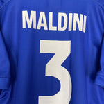 Shop 1998/99 ITALY MALDINI #3 HOME SHIRT (XXL) KAPPA, classic football shirts, vintage football shirts & retro soccer jerseys at Cult Kits