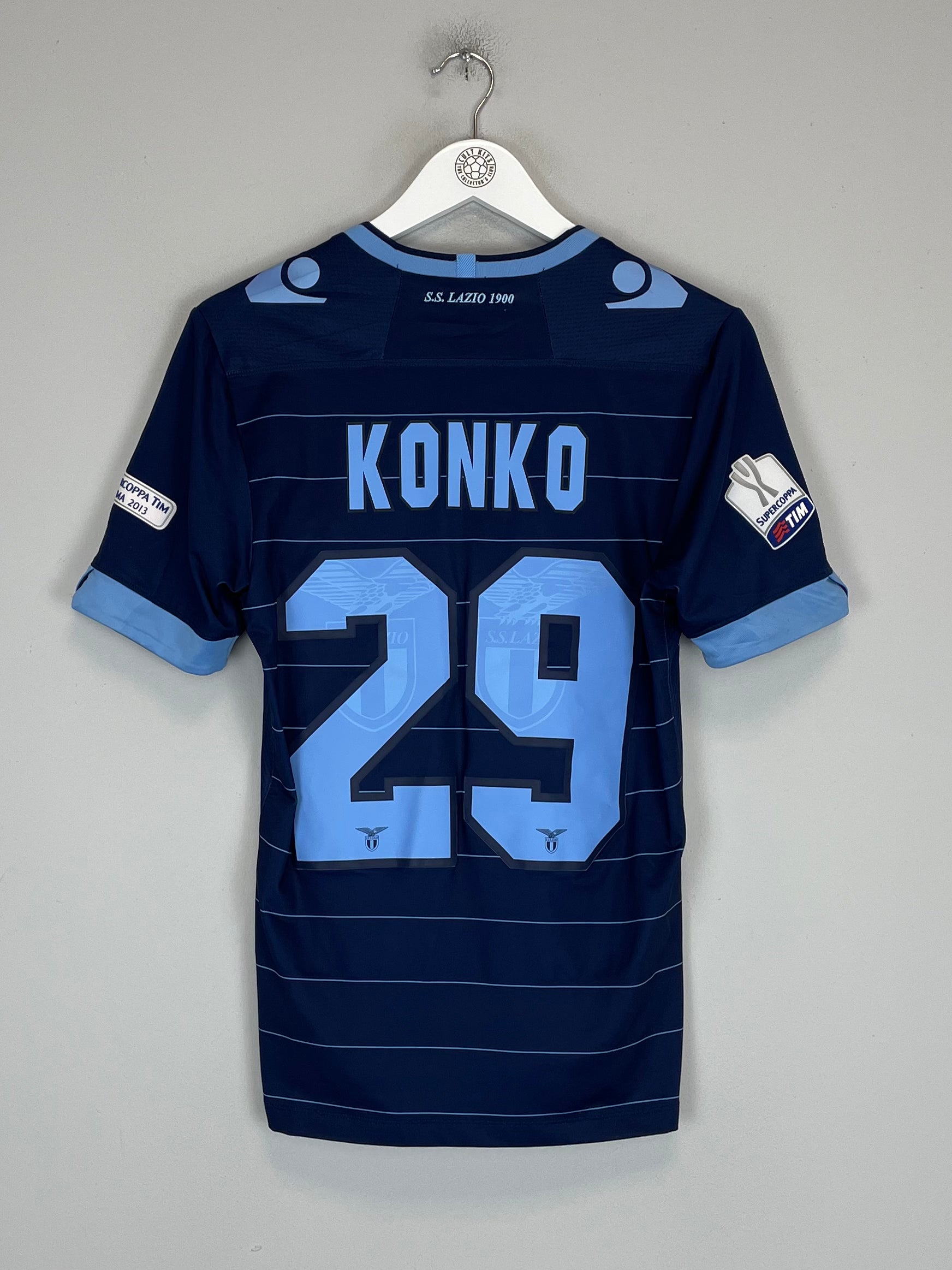 Shop 2013/14 LAZIO KONKO #29 *MATCH ISSUE* THIRD SHIRT (M) MACRON, classic football shirts, vintage football shirts & retro soccer jerseys at Cult Kits