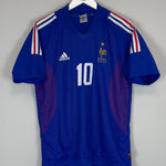 Shop 2002/04 FRANCE ZIDANE #10 HOME SHIRT (M) ADIDAS, classic football shirts, vintage football shirts & retro soccer jerseys at Cult Kits