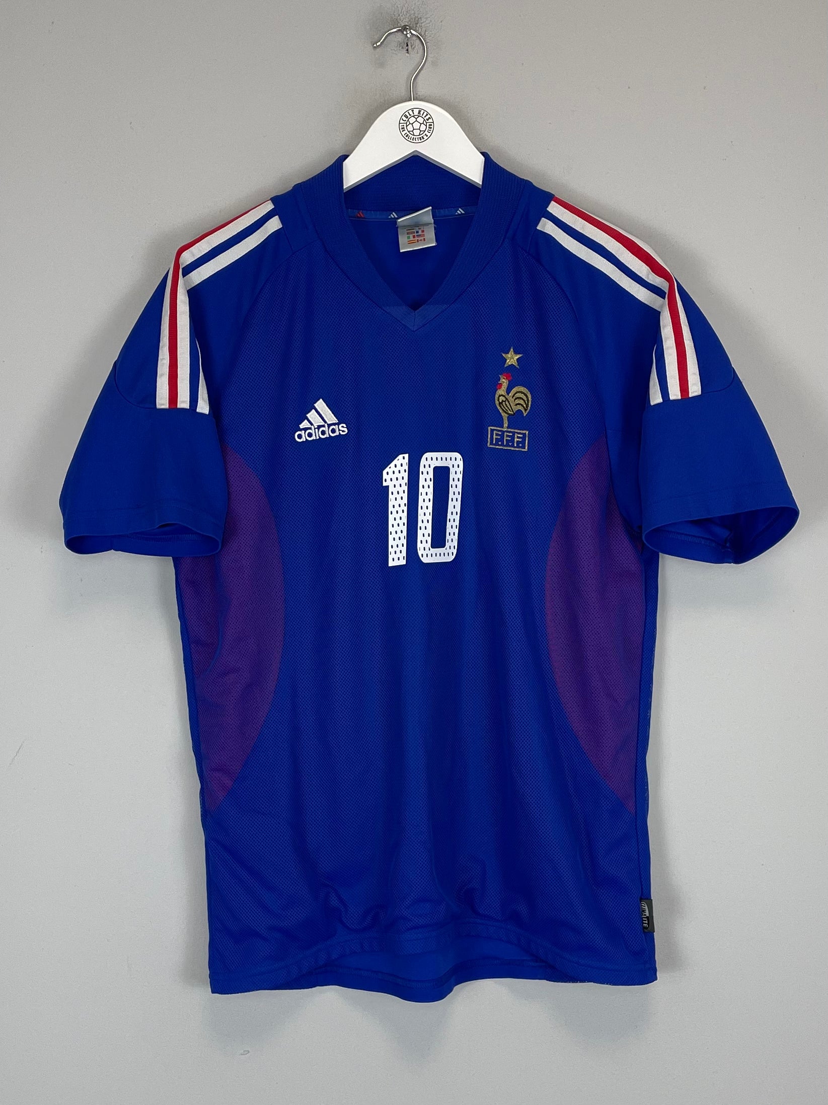 Shop 2002/04 FRANCE ZIDANE #10 HOME SHIRT (M) ADIDAS, classic football shirts, vintage football shirts & retro soccer jerseys at Cult Kits