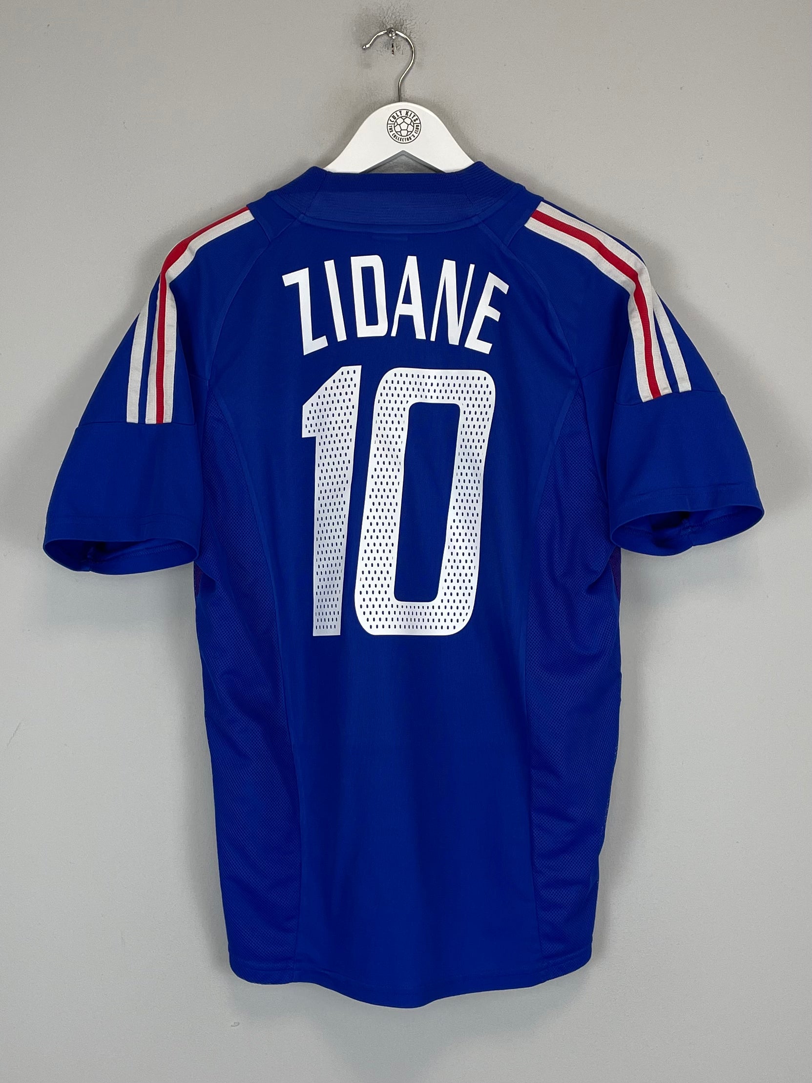 Shop 2002/04 FRANCE ZIDANE #10 HOME SHIRT (M) ADIDAS, classic football shirts, vintage football shirts & retro soccer jerseys at Cult Kits