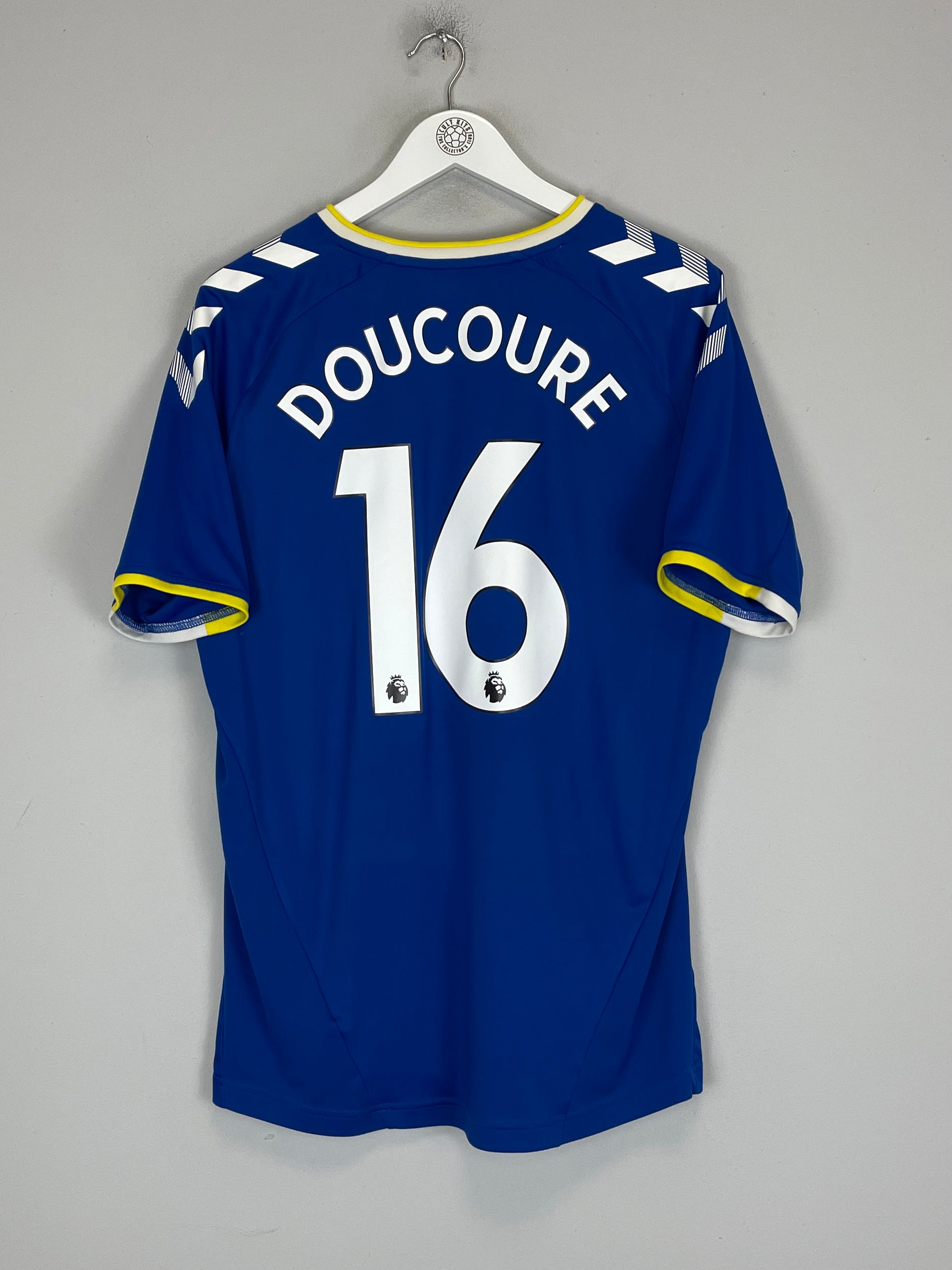 Shop 2021/22 EVERTON DOUCOURE #16 HOME SHIRT (L) HUMMEL, classic football shirts, vintage football shirts & retro soccer jerseys at Cult Kits