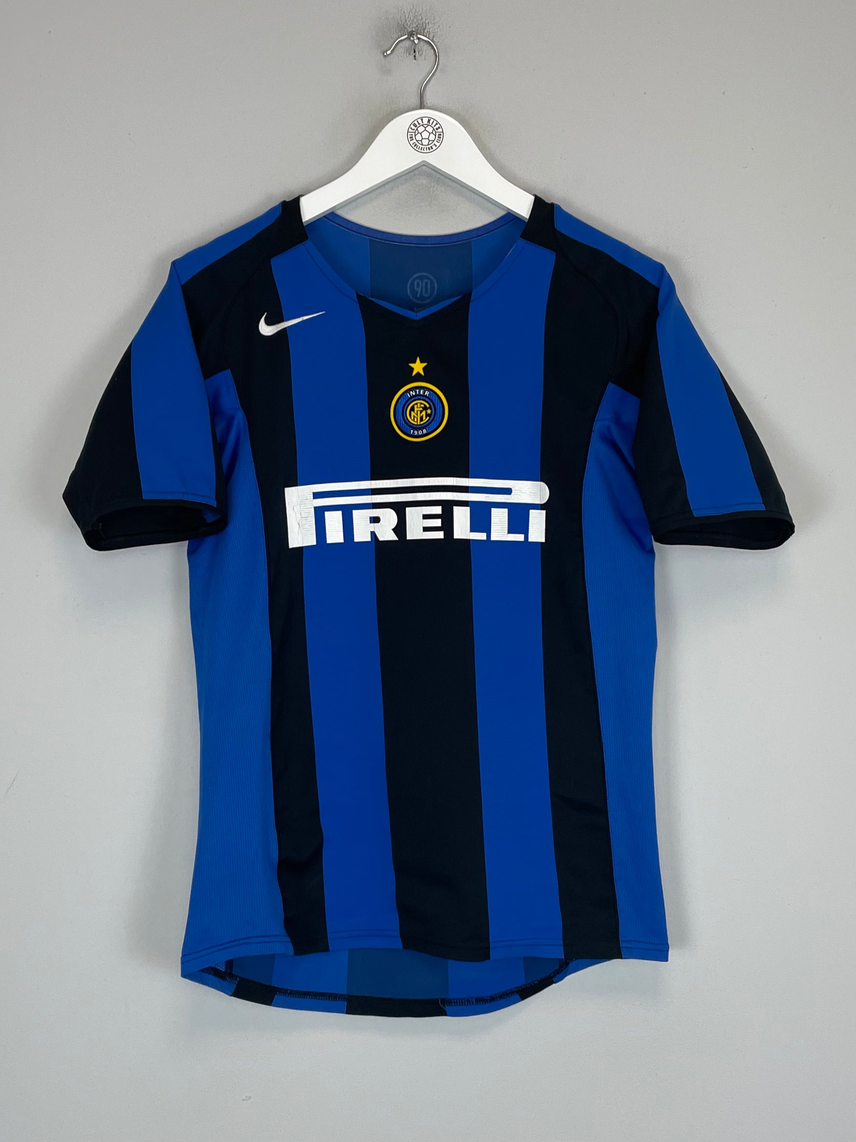 Shop 2004/05 INTER MILAN HOME SHIRT (XL.BOYS) NIKE, classic football shirts, vintage football shirts & retro soccer jerseys at Cult Kits