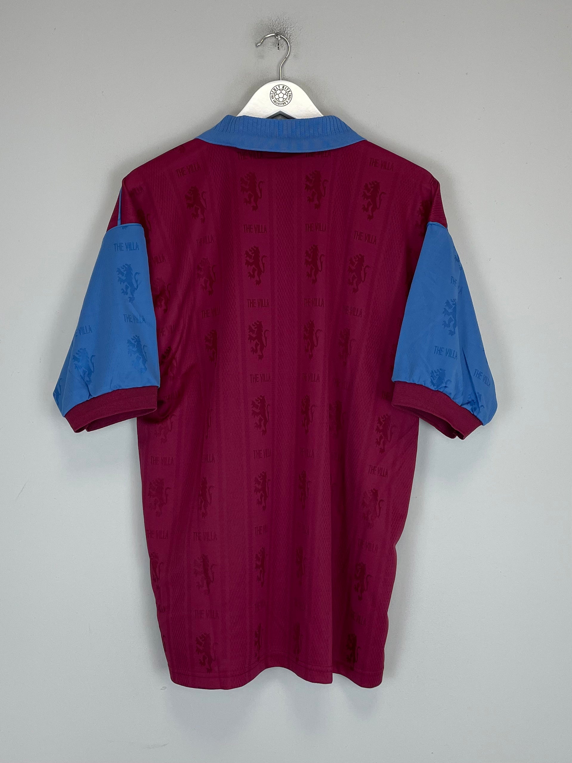 Shop 1995/97 ASTON VILLA *MINT* HOME SHIRT (L) REEBOK, classic football shirts, vintage football shirts & retro soccer jerseys at Cult Kits
