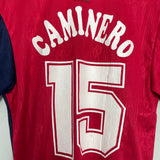 Shop 1996/98 SPAIN CAMINERO #16 HOME SHIRT (M) ADIDAS, classic football shirts, vintage football shirts & retro soccer jerseys at Cult Kits
