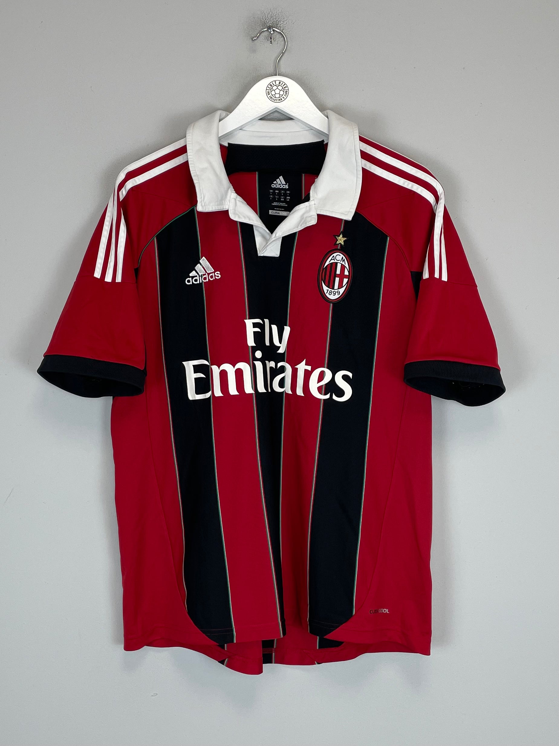 Shop 2012/13 AC MILAN PRINCE #10 HOME SHIRT (L) ADIDAS, classic football shirts, vintage football shirts & retro soccer jerseys at Cult Kits