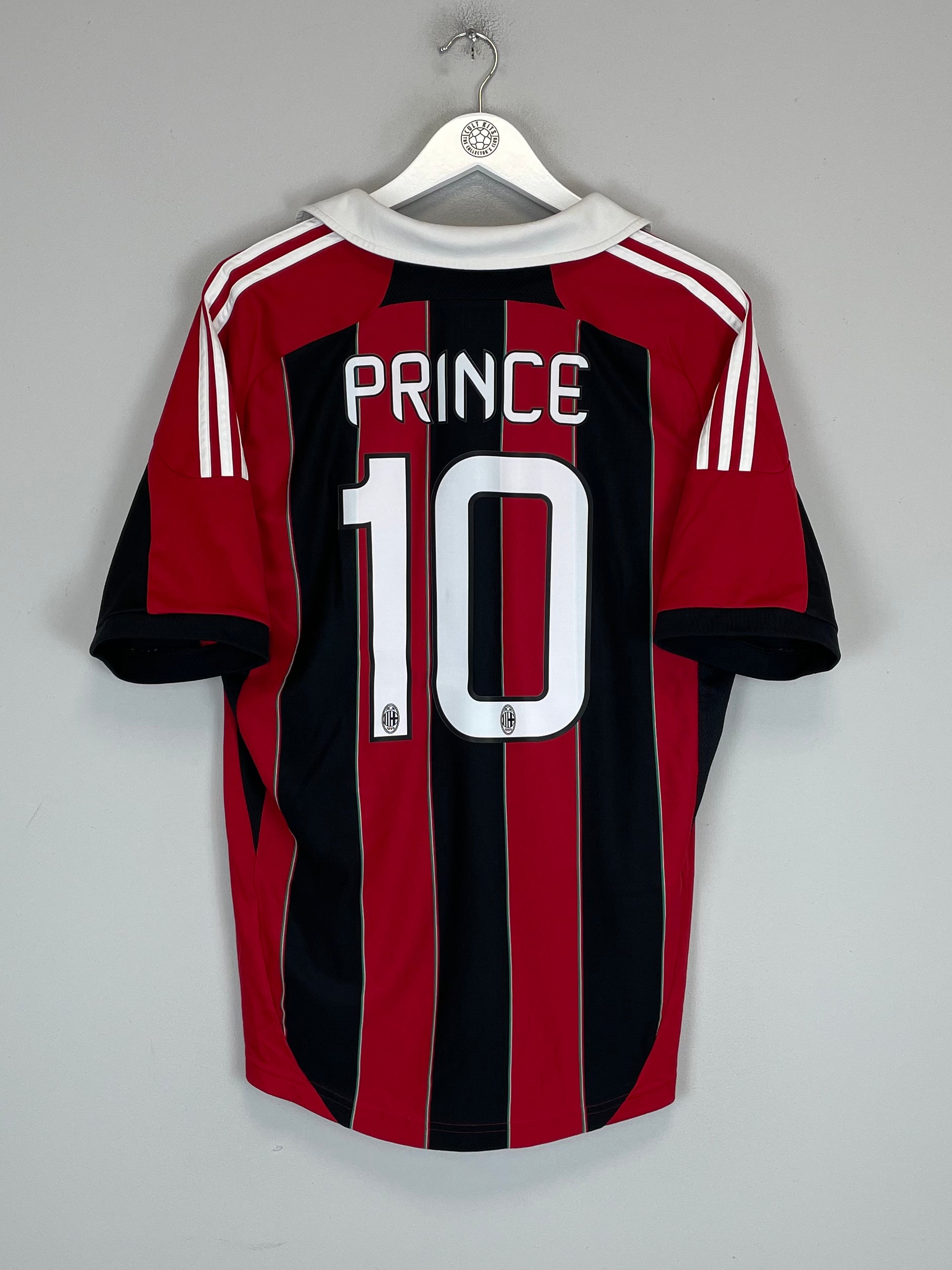 Shop 2012/13 AC MILAN PRINCE #10 HOME SHIRT (L) ADIDAS, classic football shirts, vintage football shirts & retro soccer jerseys at Cult Kits