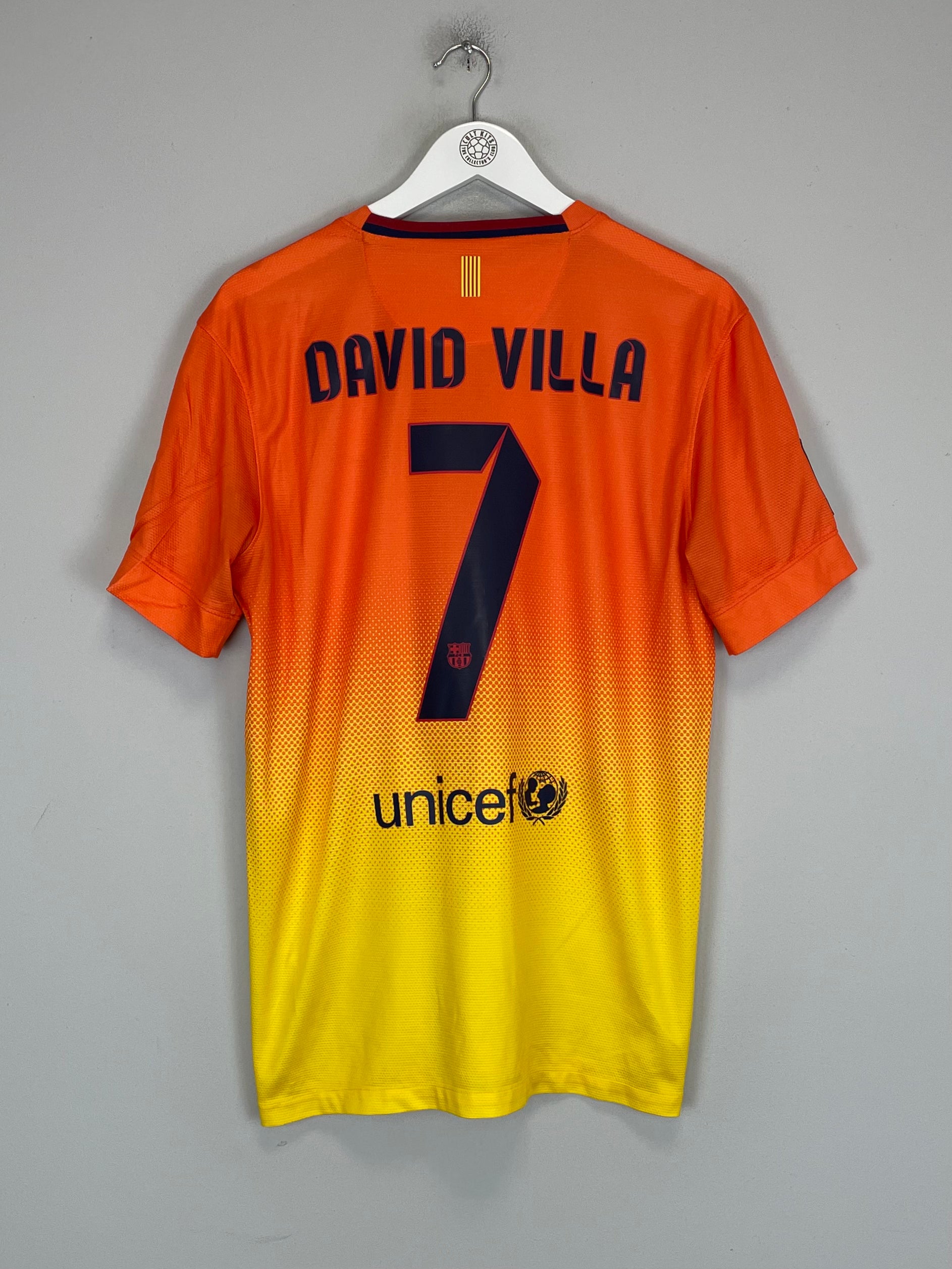 Shop 2012/13 BARCELONA DAVID VILLA #7 AWAY SHIRT (M) NIKE, classic football shirts, vintage football shirts & retro soccer jerseys at Cult Kits