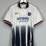 Shop 1997/99 RANGERS MCCOIST #9 AWAY SHIRT (L) NIKE, classic football shirts, vintage football shirts & retro soccer jerseys at Cult Kits
