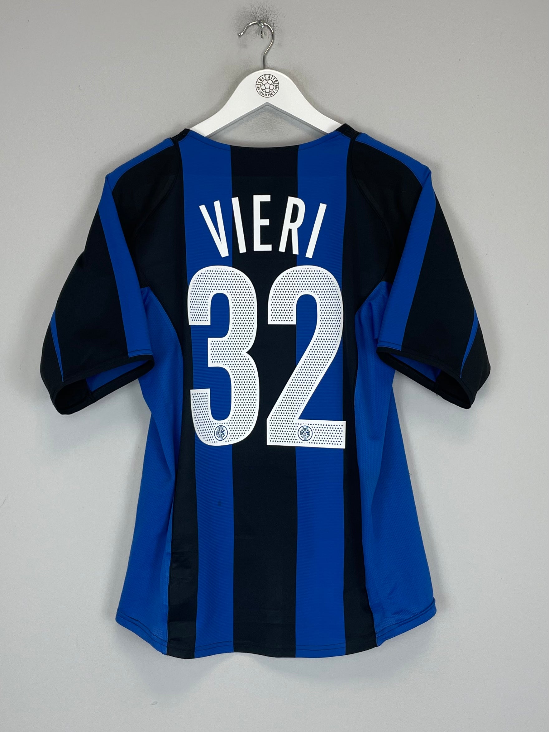Shop 2004/05 INTER MILAN VIERI #32 HOME SHIRT (S) NIKE, classic football shirts, vintage football shirts & retro soccer jerseys at Cult Kits