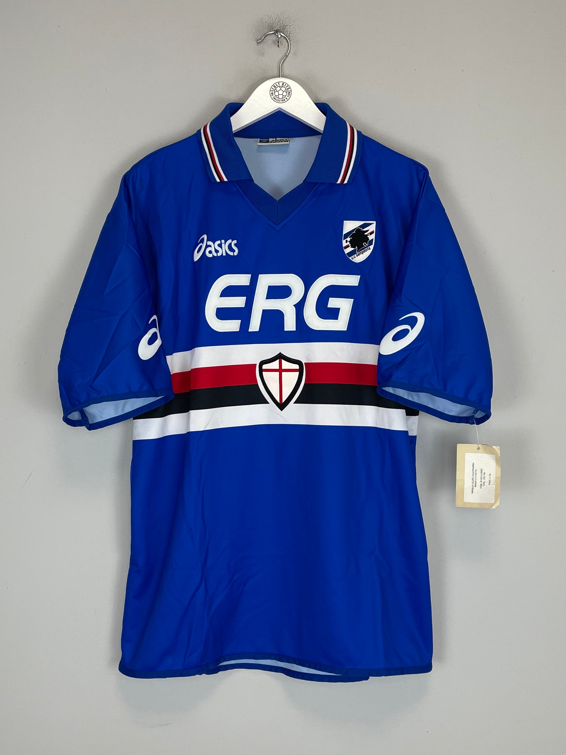 Shop 2003/04 SAMPDORIA *BNWT* HOME SHIRT (XL) ASICS, classic football shirts, vintage football shirts & retro soccer jerseys at Cult Kits