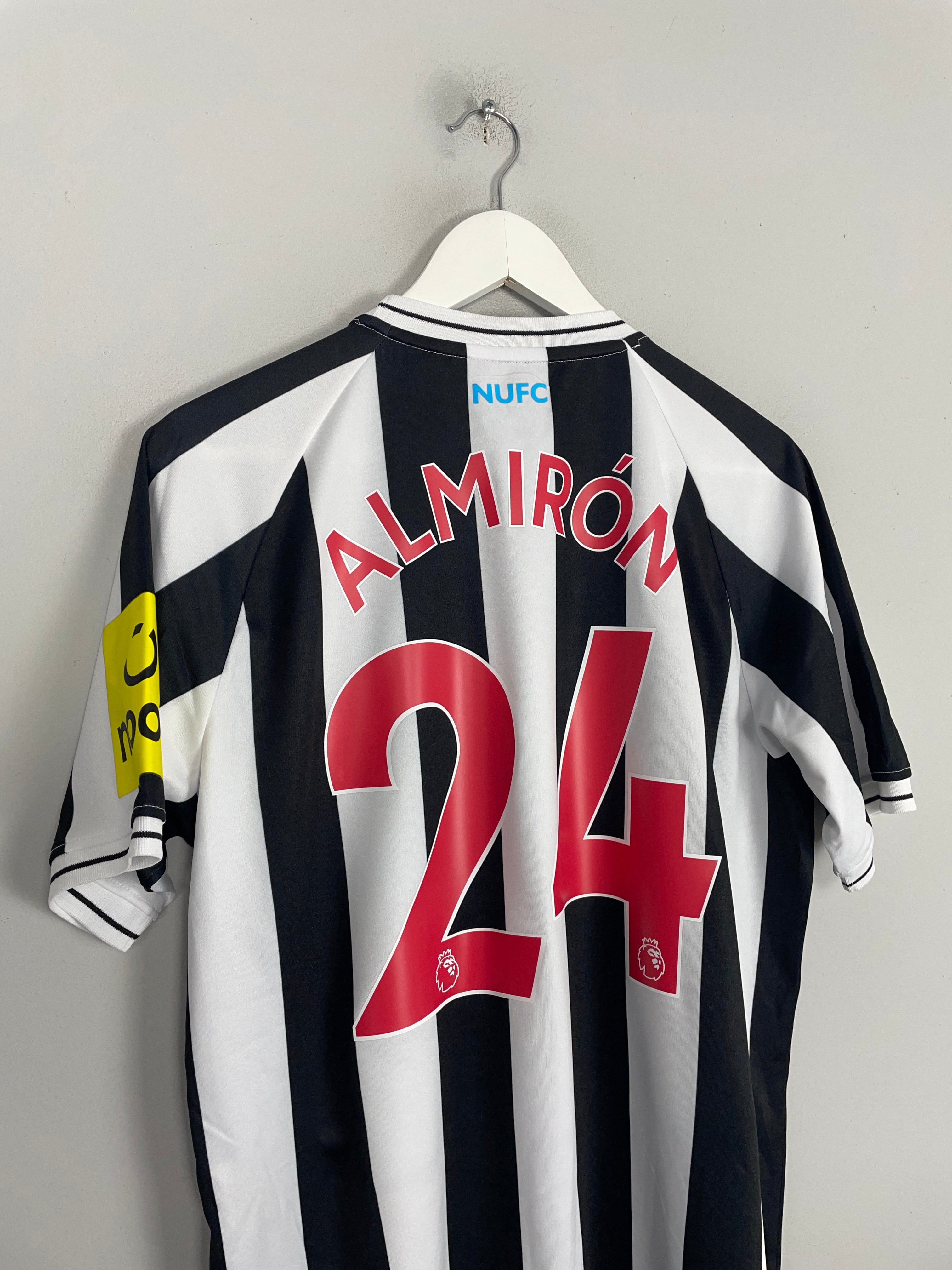 Shop 2022/23 Newcastle United Almiron #24 *BNWOT* Home Shirt (Multiple Sizes) Castore, classic football shirts, vintage football shirts & retro soccer jerseys at Cult Kits