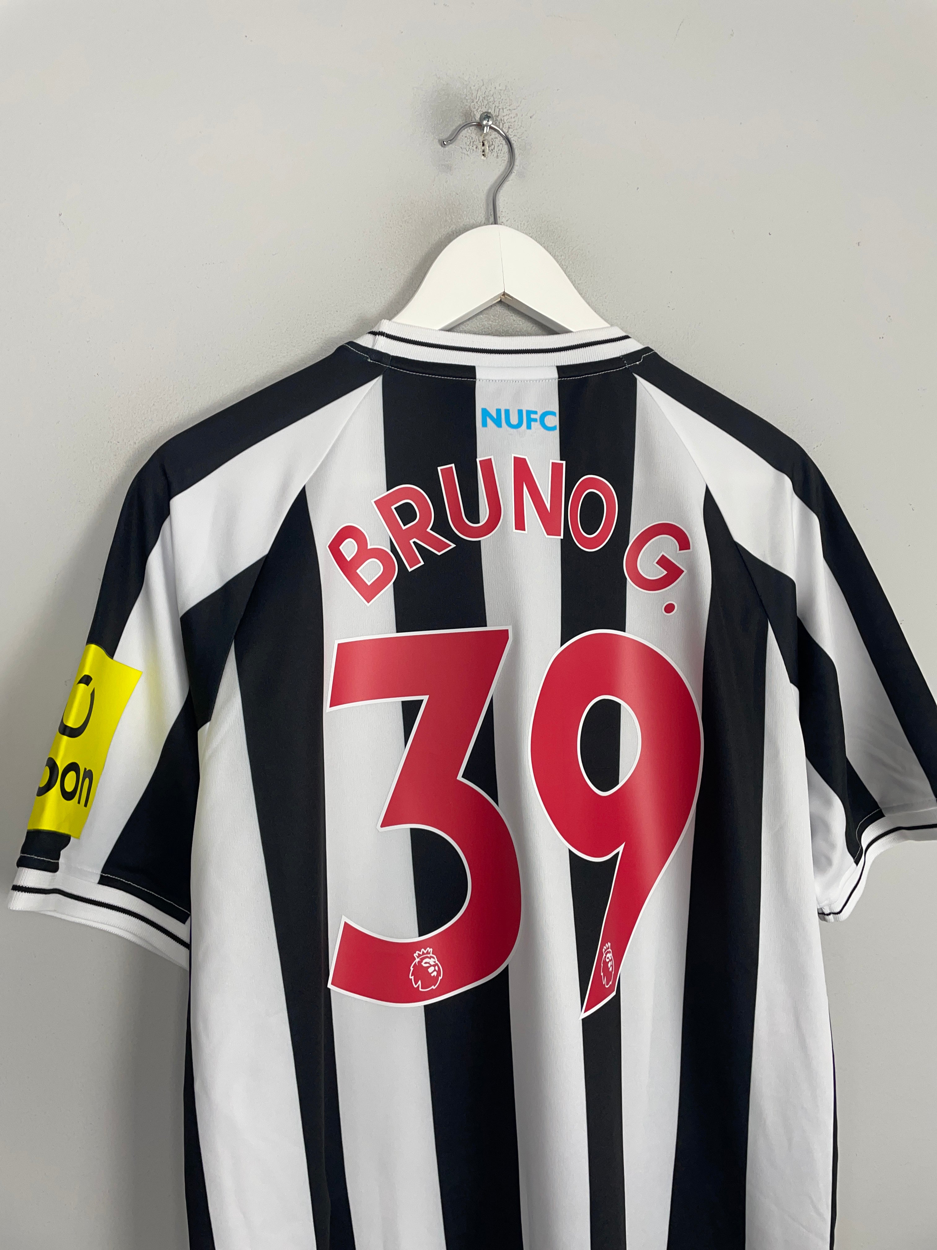 Shop 2022/23 Newcastle United Bruno G. #39 *BNWOT* Home Shirt (Multiple Sizes) Castore, classic football shirts, vintage football shirts & retro soccer jerseys at Cult Kits