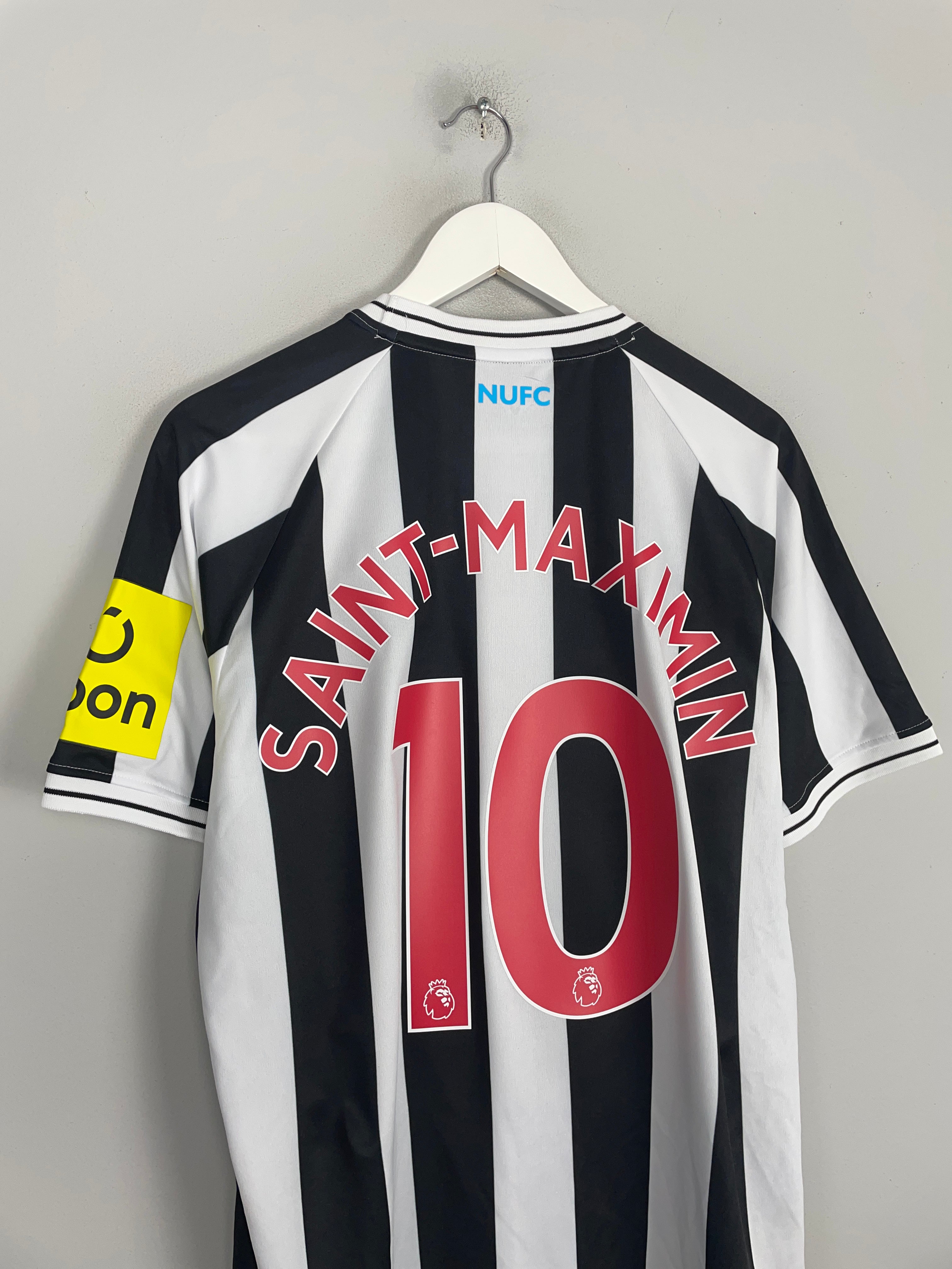 Shop 2022/23 NEWCASTLE UNITED SAINT-MAXIMIN #10 *BNWOT* HOME SHIRT (MULTIPLE SIZES) CASTORE, classic football shirts, vintage football shirts & retro soccer jerseys at Cult Kits