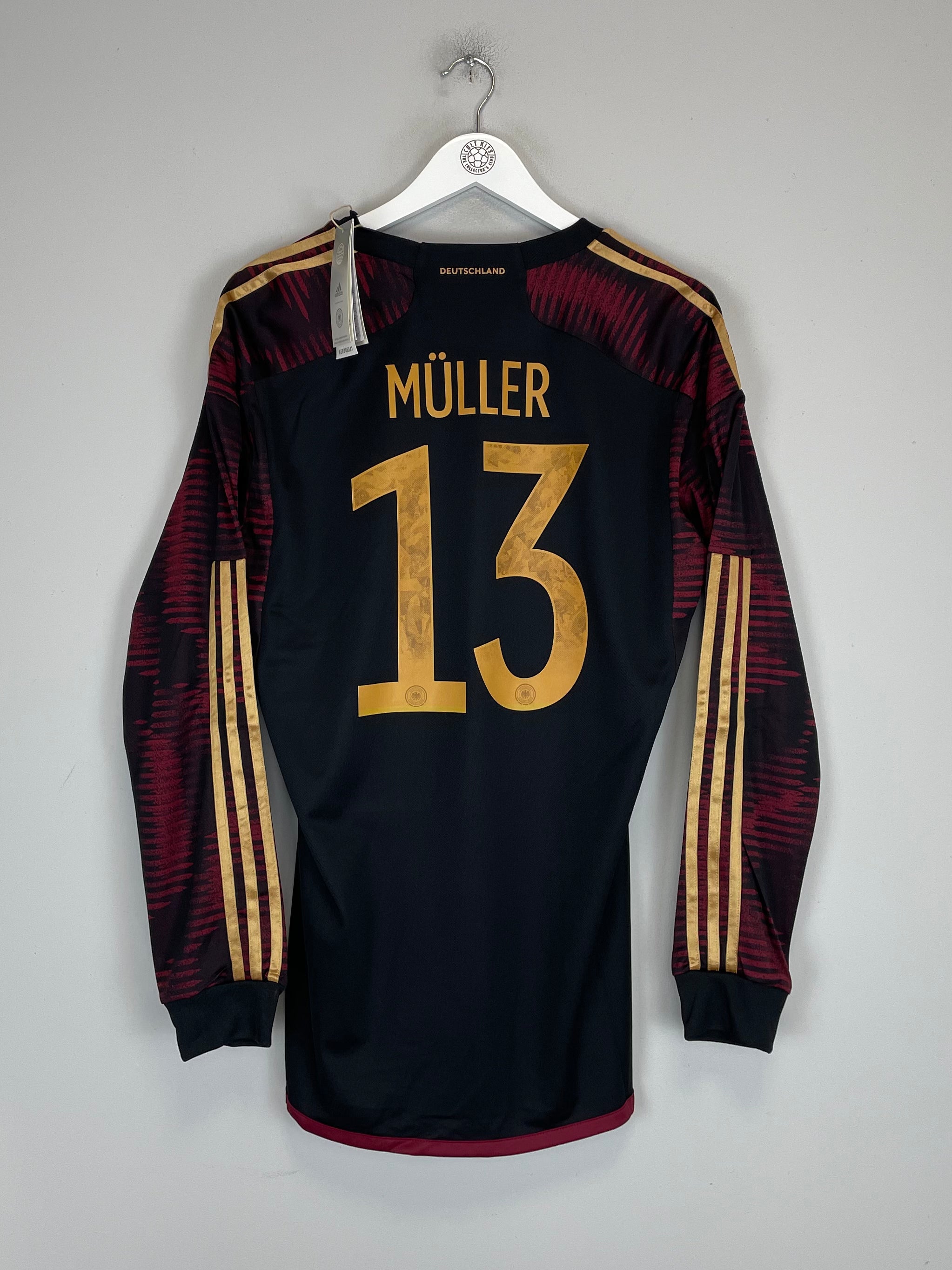 Shop 2022/23 GERMANY MULLER #13 *BNWT* L/S AWAY SHIRT (L) ADIDAS, classic football shirts, vintage football shirts & retro soccer jerseys at Cult Kits
