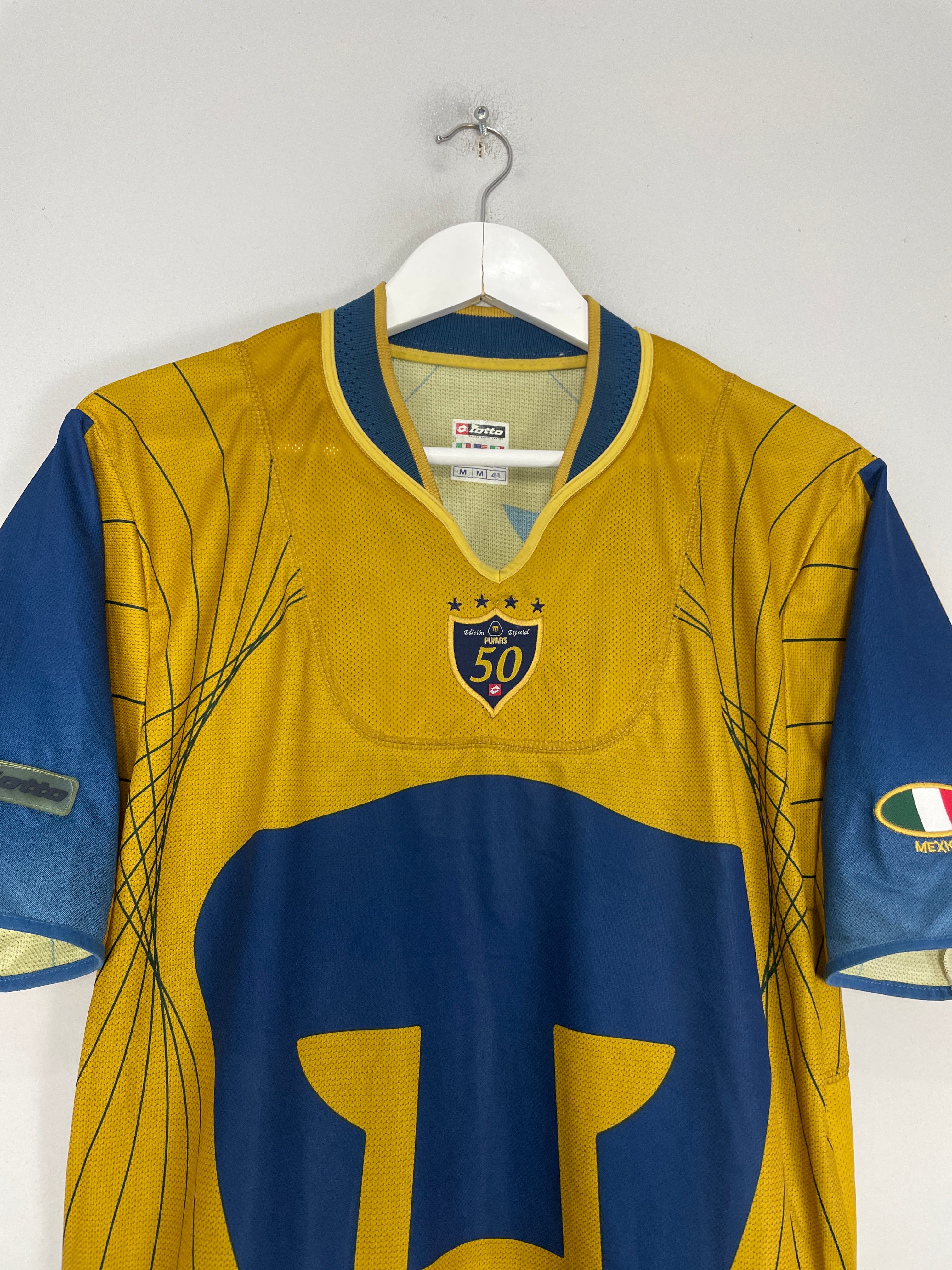 Shop 2003/04 UNAM PUMAS *50 YEAR* SPECIAL SHIRT (M) LOTTO, classic football shirts, vintage football shirts & retro soccer jerseys at Cult Kits