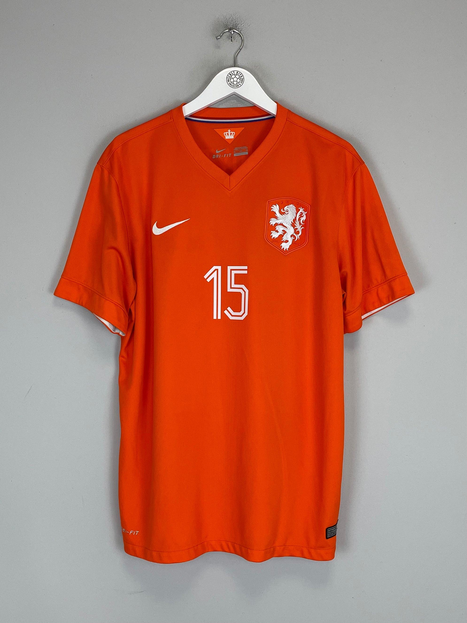 Shop 2014/15 NETHERLANDS KUYT #15 HOME SHIRT (XL) NIKE, classic football shirts, vintage football shirts & retro soccer jerseys at Cult Kits