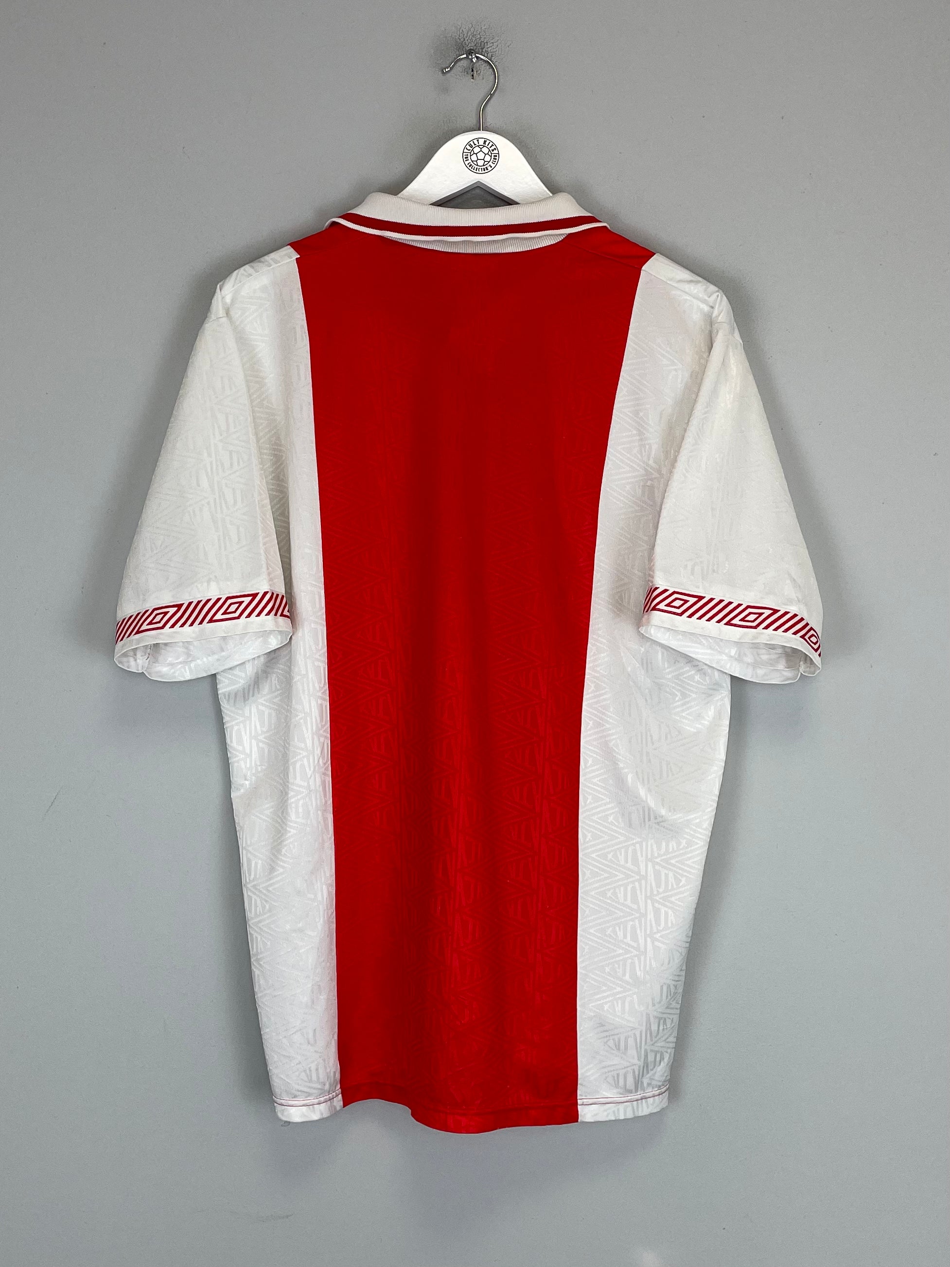 Shop 1991/93 AJAX HOME SHIRT (XL) UMBRO, classic football shirts, vintage football shirts & retro soccer jerseys at Cult Kits