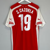 Shop 2014/15 ARSENAL S.CAZORLA #19 HOME SHIRT (XL) PUMA, classic football shirts, vintage football shirts & retro soccer jerseys at Cult Kits