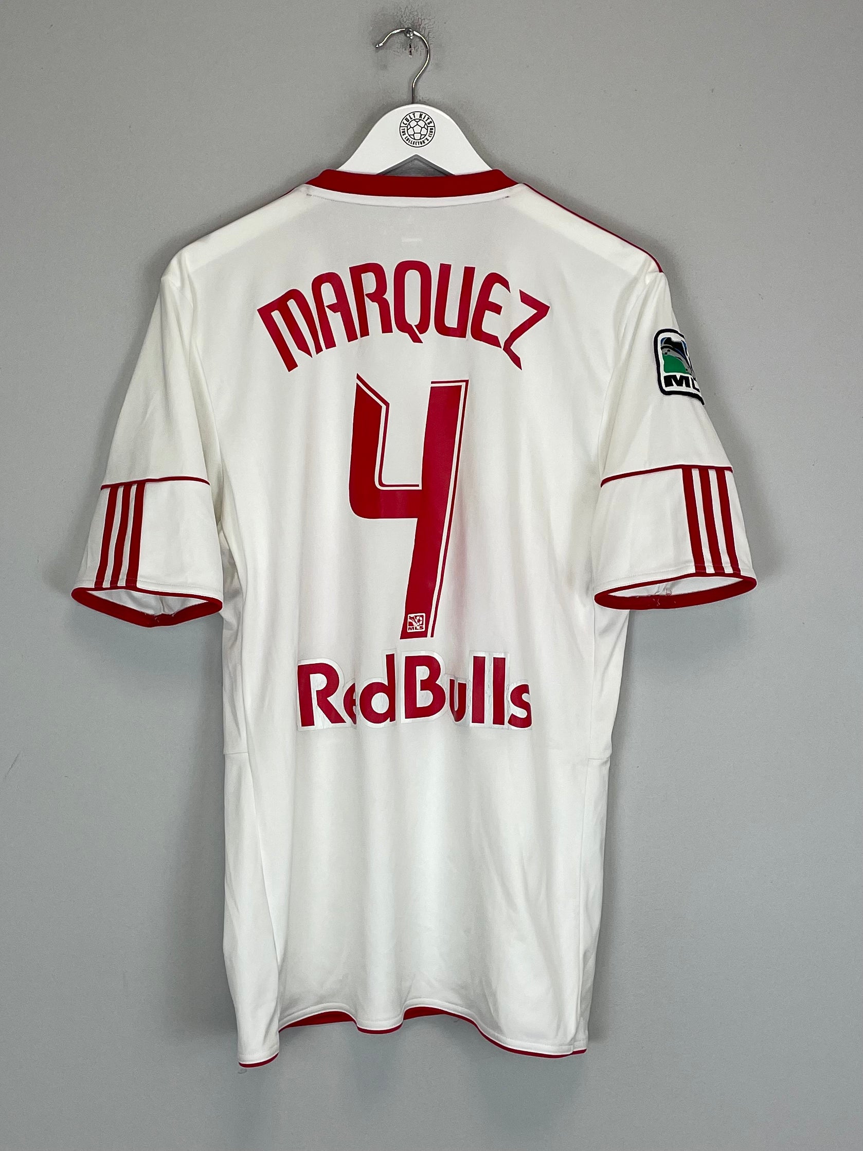 Shop 2010/11 NEW YORK RED BULLS R.MARQUEZ #4 HOME SHIRT (M) ADIDAS, classic football shirts, vintage football shirts & retro soccer jerseys at Cult Kits